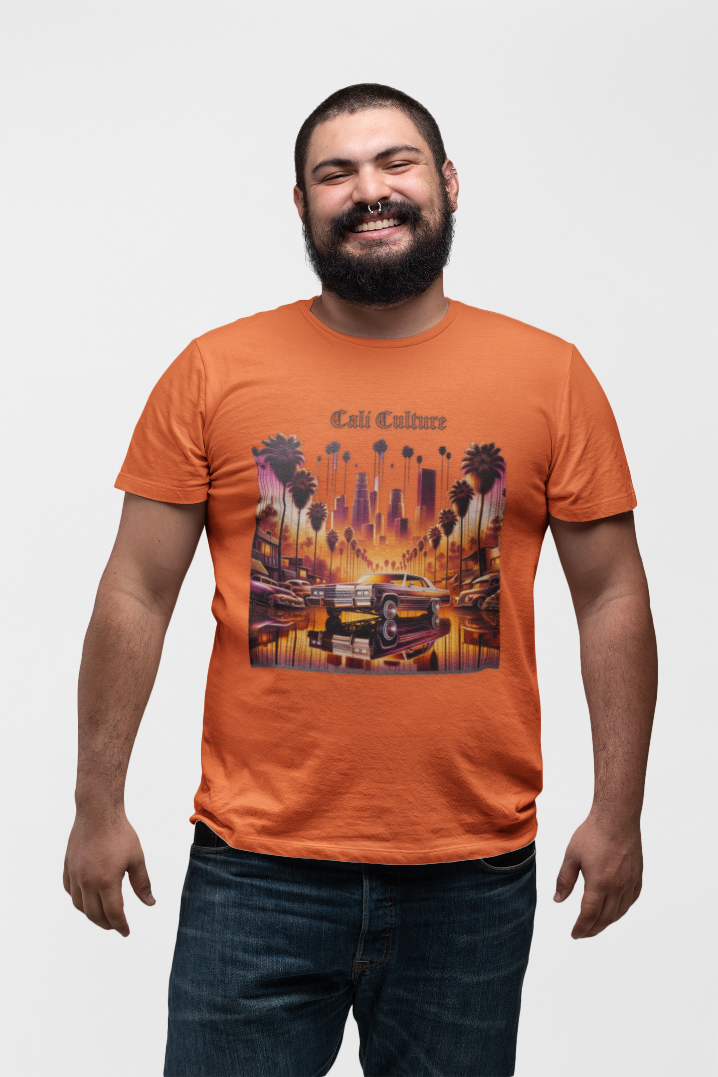 Cali Lowrider Tee, Vintage Car Streetwear, Urban Graphic Top, Unisex Graphic Tee, West Coast Fashion Apparel