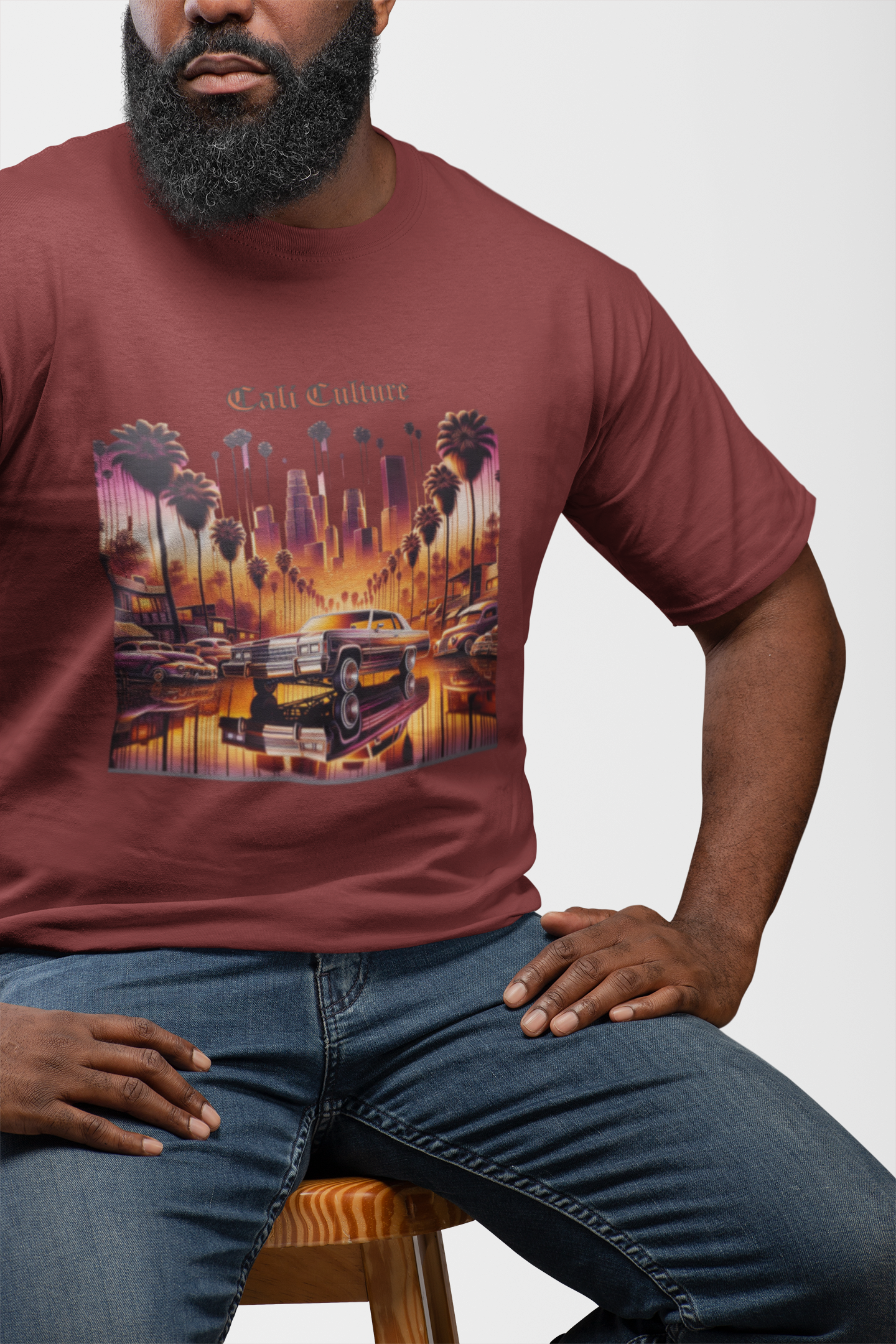 Cali Lowrider Tee, Vintage Car Streetwear, Urban Graphic Top, Unisex Graphic Tee, West Coast Fashion Apparel