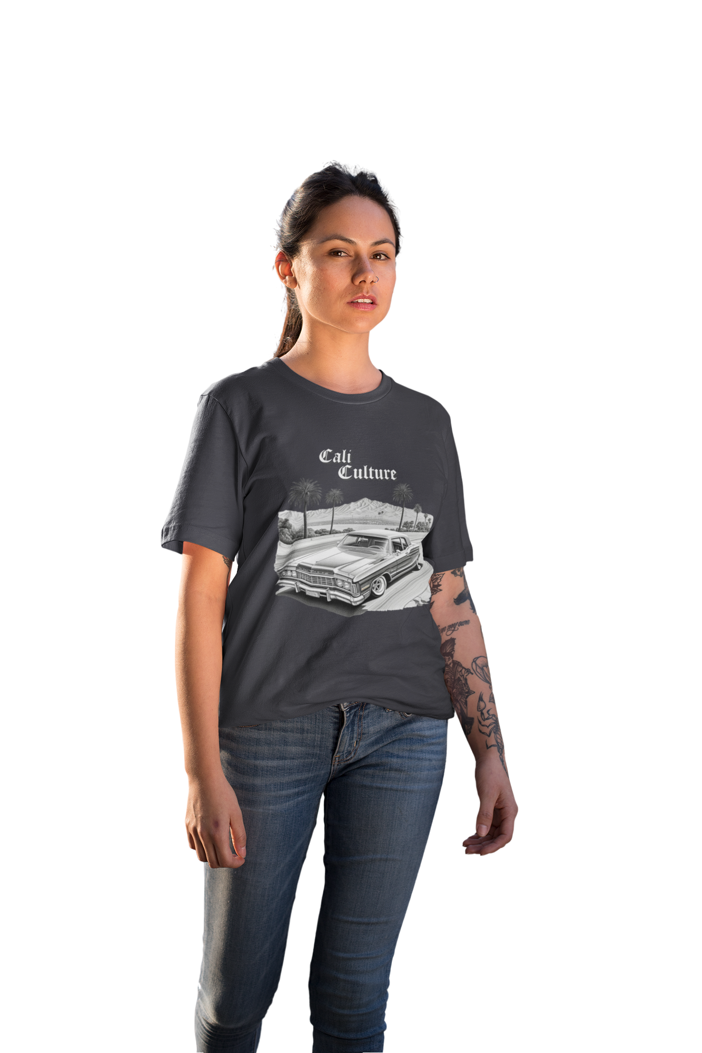 California Lowrider Love T-Shirt, Chic Cali Car Enthusiast Tee, Vintage Car Culture Shirt, Retro Vehicle Lovers Top, West Coast Street Style