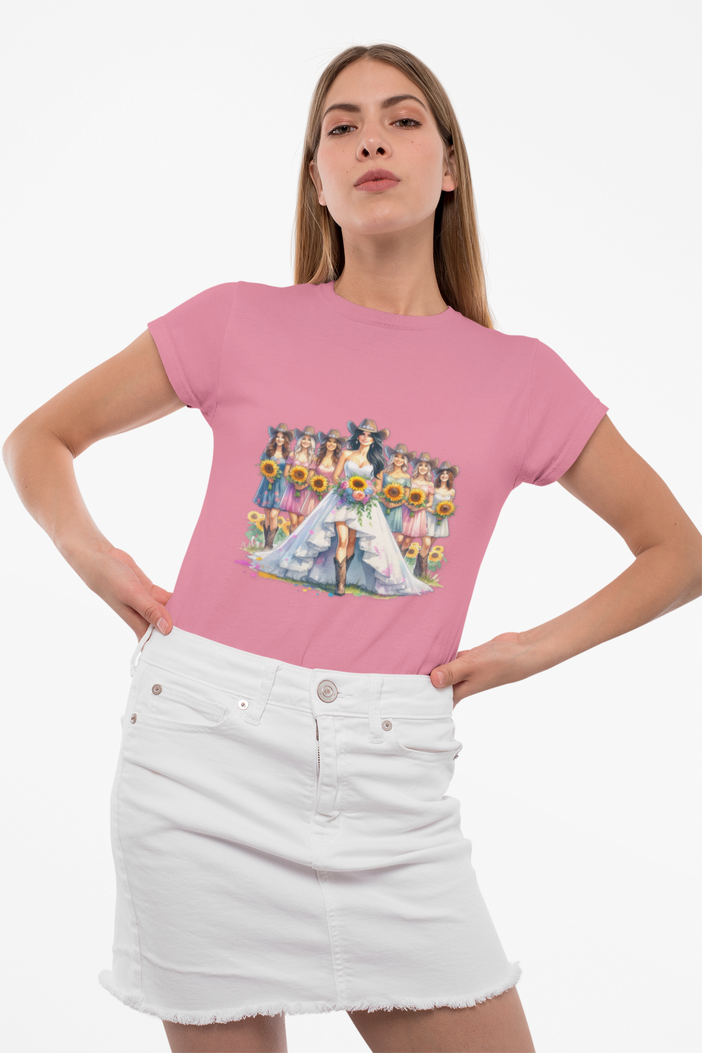 Bridal Party Tee, Bride's Babes T-Shirt, Wedding Gift, Unisex Tee, Country Girl Bachelorette Party Shirt, Summer Casual Wear