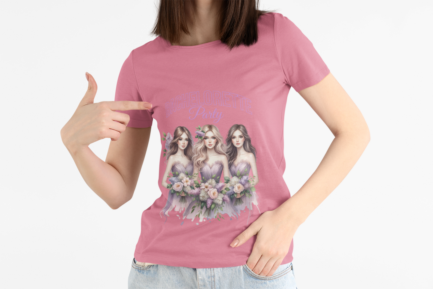 Bridal Party Unisex Tee, Wedding Celebration Shirt, Floral Design, Bridesmaid Gift, Bachelorette Party Wear, Casual Outfit