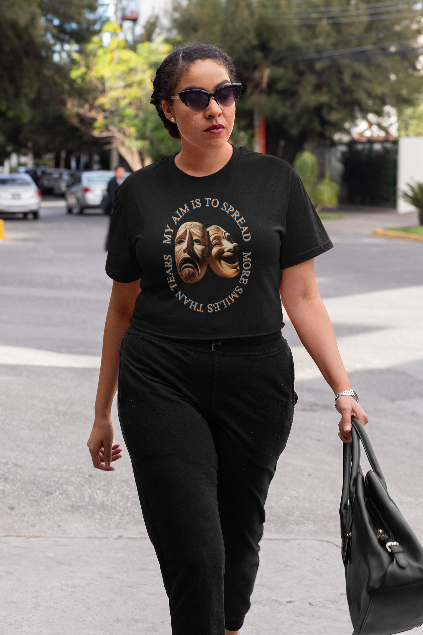Comedy & Tragedy Unisex Tee, Laugh Now Cry Later Shirt, Drama Masks T-Shirt, Theater Lover Gift, Quote Graphic Tee