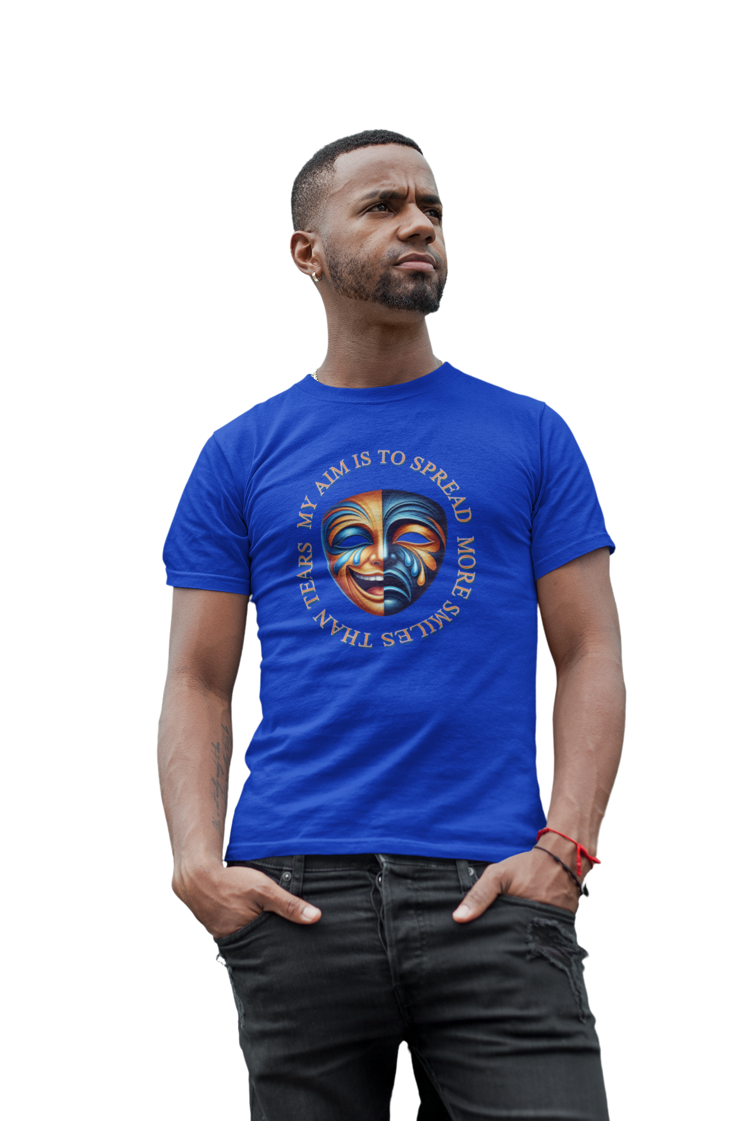 Smile Now, Cry Later Unisex Tee, Laugh Love Quote Shirt, Happy Sad Graphic Tshirt, Emotional Balance Top, Positive Negativity Apparel
