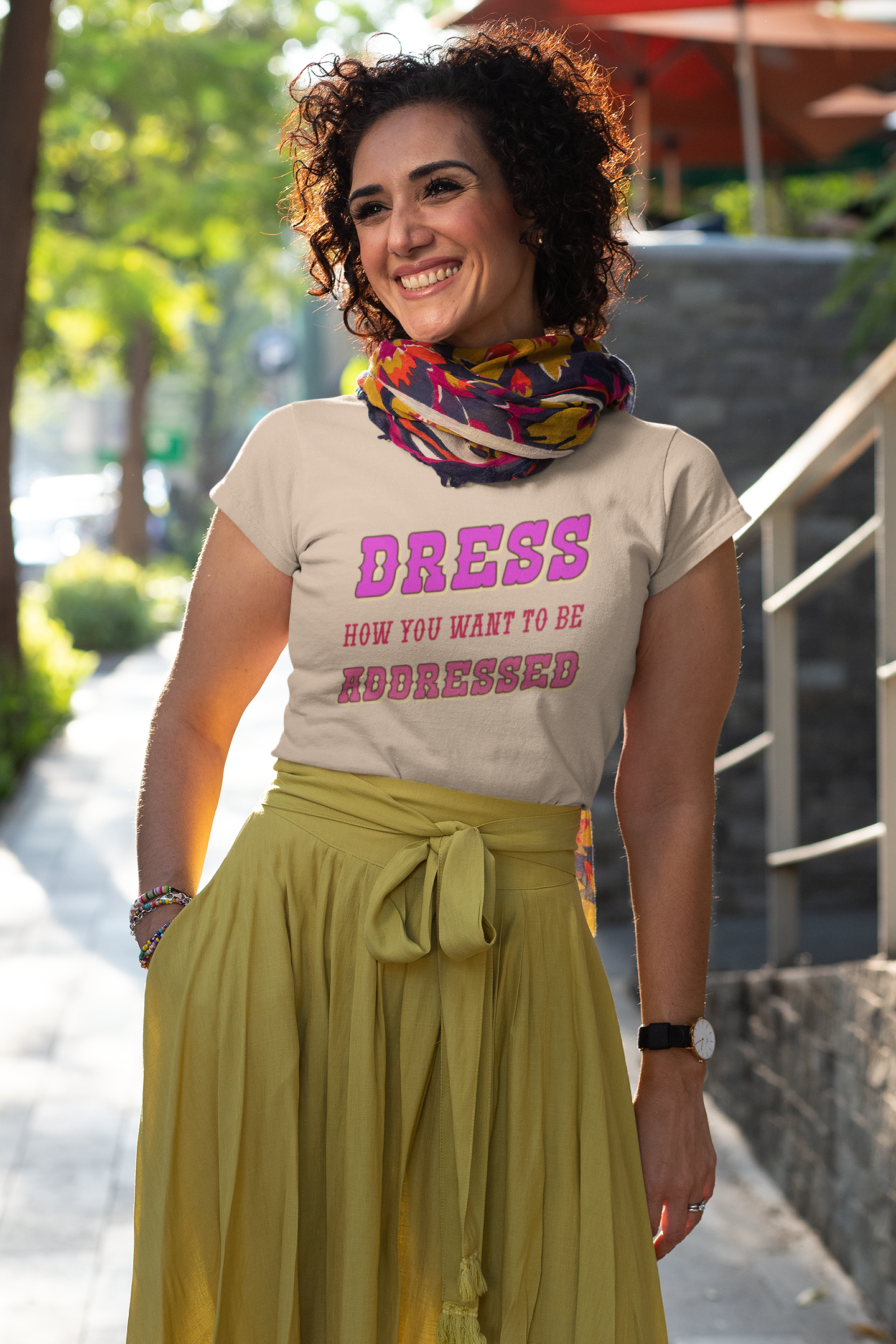 Dress How You Want to Be Addressed, Empowerment T-Shirt, Self Respect Tee, Inspirational Graphic Top, Gender Neutral, Motivational Apparel