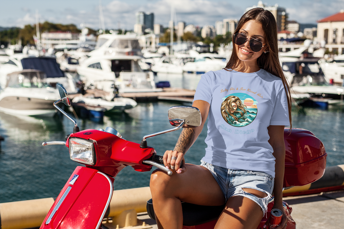 Salty Air & Sun Kissed Hair, San Diego - Unisex Tee, California Beach Lover Gift, Coastal Vibes Shirt, West Coast Travel Top, SoCal Vacation