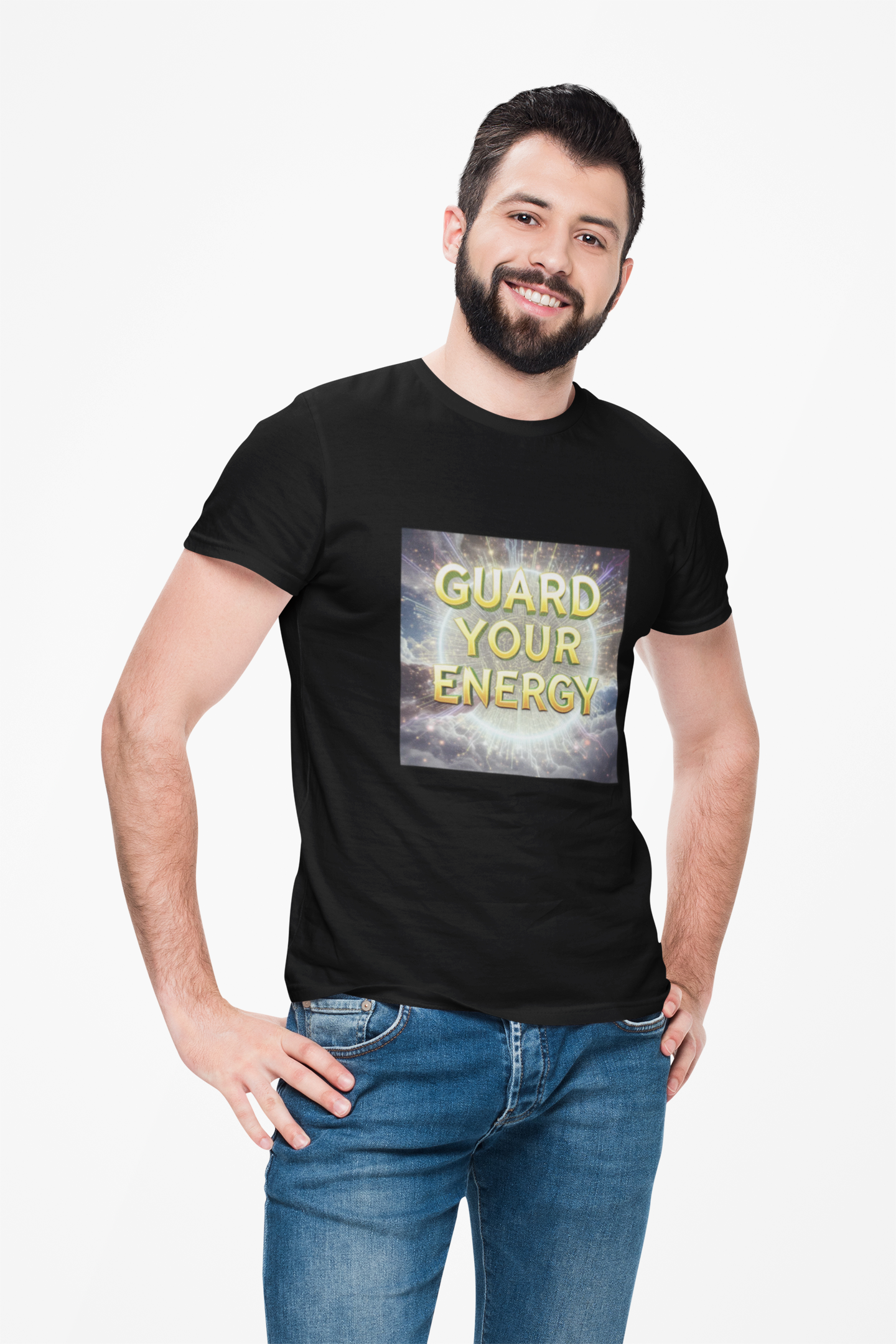 Guard Your Energy Tee, Positive Vibes Shirt, Unisex Graphic Tee, Spiritual Gift, Mindfulness Apparel, Self-Care Clothing