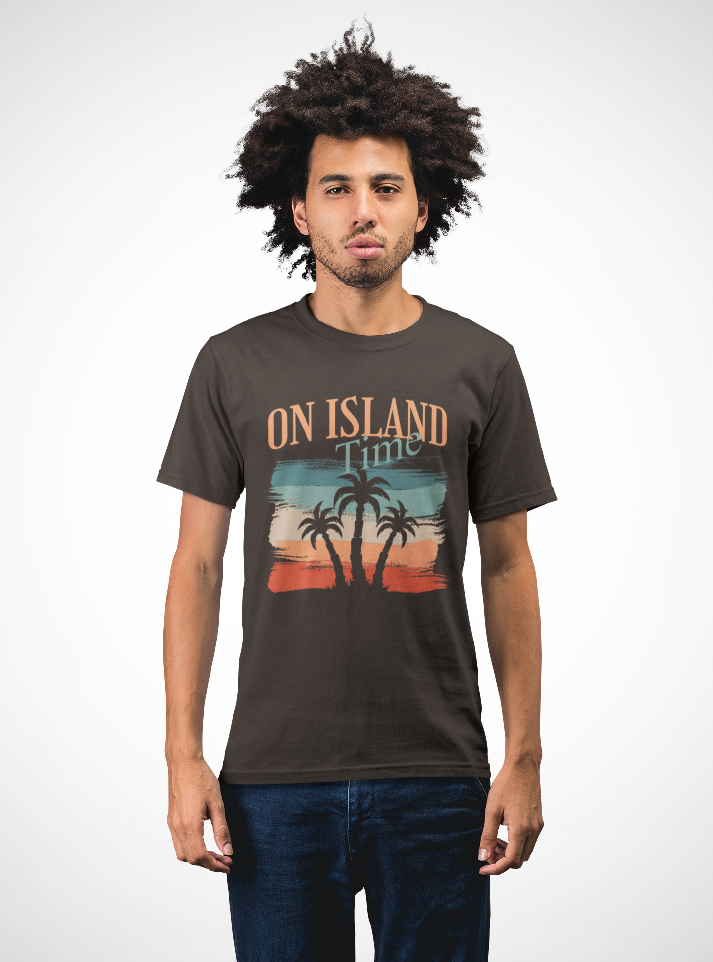 Relaxed Island Vibes Tee, Summer T-Shirt, Beachwear, Vacation Apparel, Gift for Travelers, Graphic Tee with Palm Trees