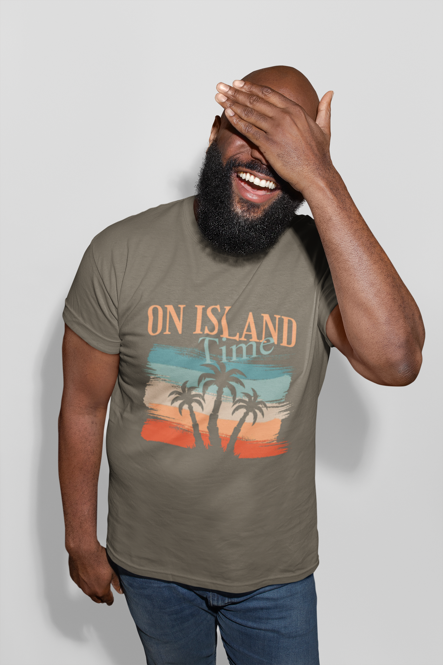 Relaxed Island Vibes Tee, Summer T-Shirt, Beachwear, Vacation Apparel, Gift for Travelers, Graphic Tee with Palm Trees
