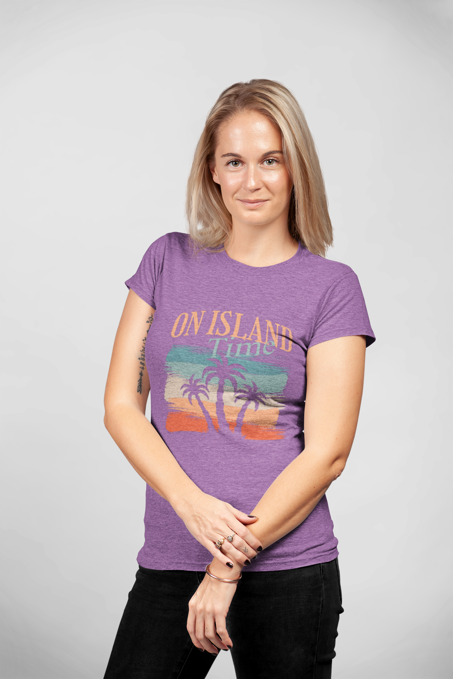 Relaxed Island Vibes Tee, Summer T-Shirt, Beachwear, Vacation Apparel, Gift for Travelers, Graphic Tee with Palm Trees