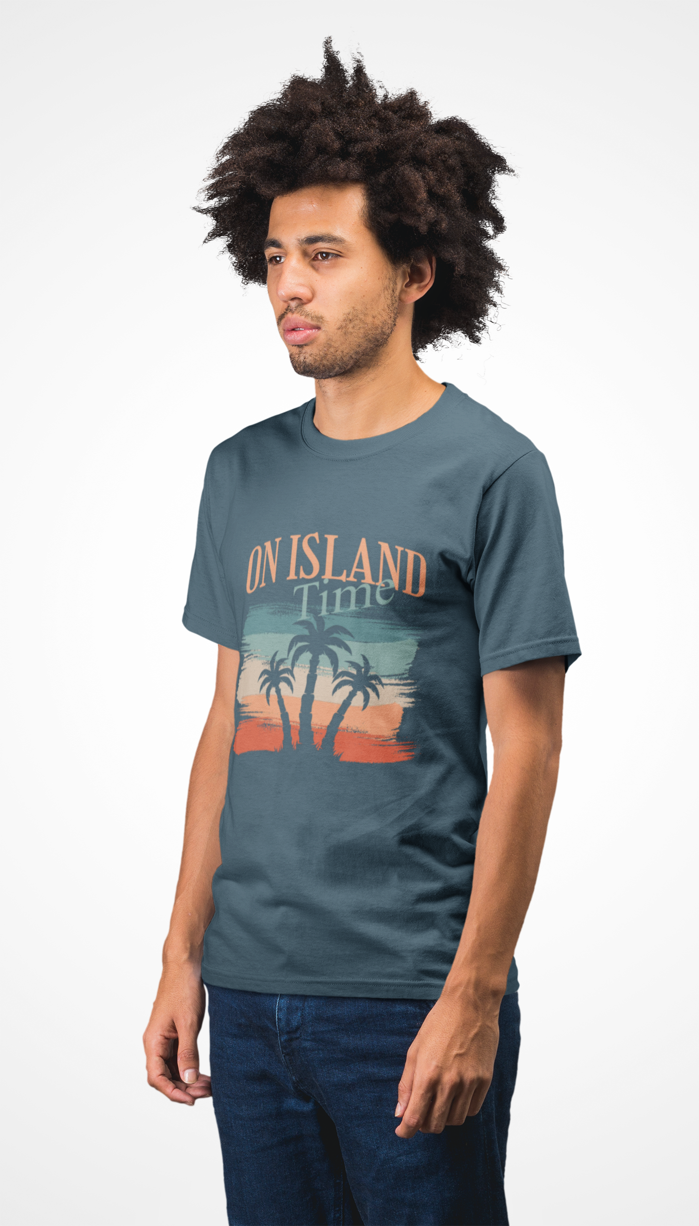 Relaxed Island Vibes Tee, Summer T-Shirt, Beachwear, Vacation Apparel, Gift for Travelers, Graphic Tee with Palm Trees