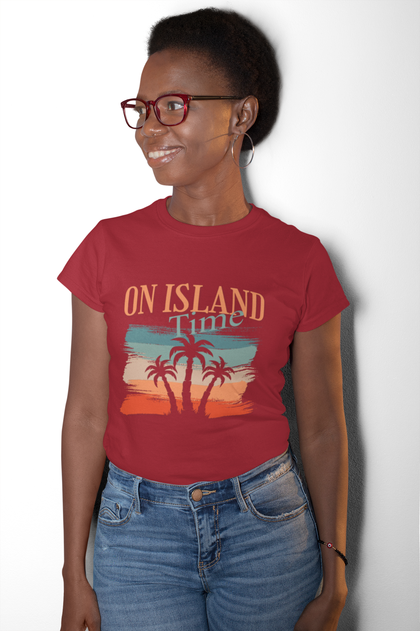 Relaxed Island Vibes Tee, Summer T-Shirt, Beachwear, Vacation Apparel, Gift for Travelers, Graphic Tee with Palm Trees
