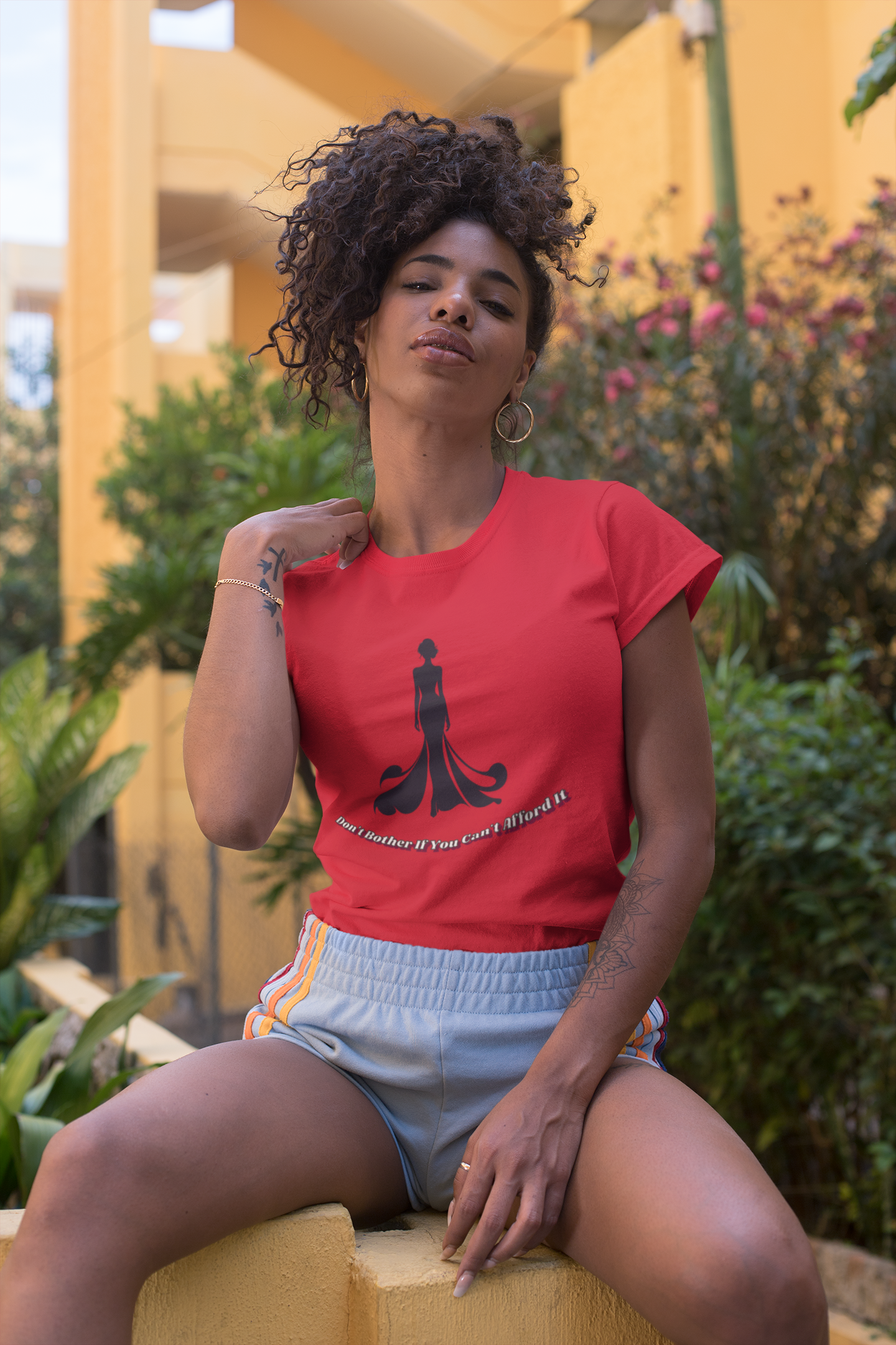 Don't Bother Me If You Can't Afford it, Elegant Silhouette Tee, Fashion Statement Shirt, Gift for Her, Casual Wear, Trendy Graphic Tee, Perfect for Parties