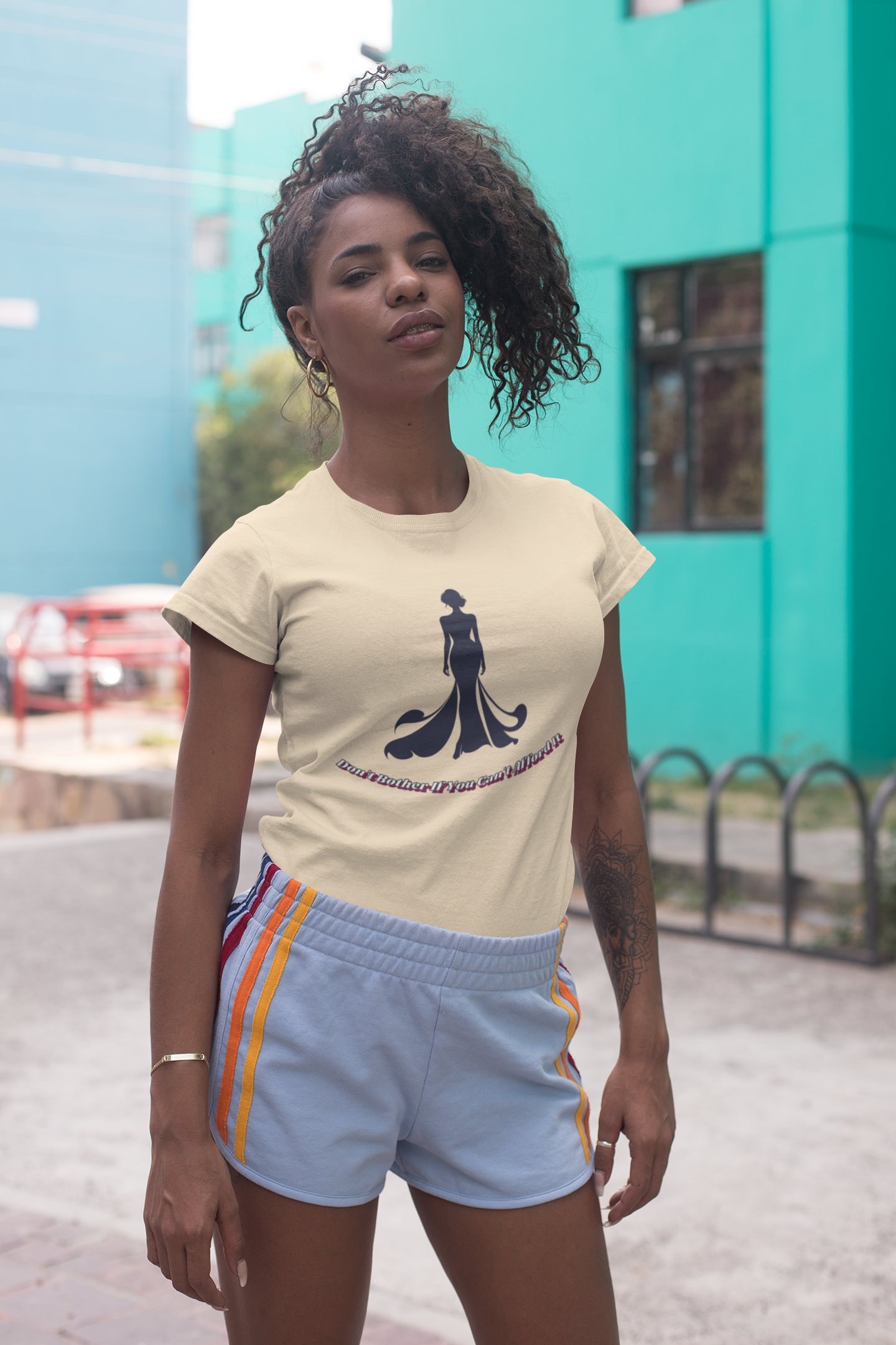 Don't Bother Me If You Can't Afford it, Elegant Silhouette Tee, Fashion Statement Shirt, Gift for Her, Casual Wear, Trendy Graphic Tee, Perfect for Parties