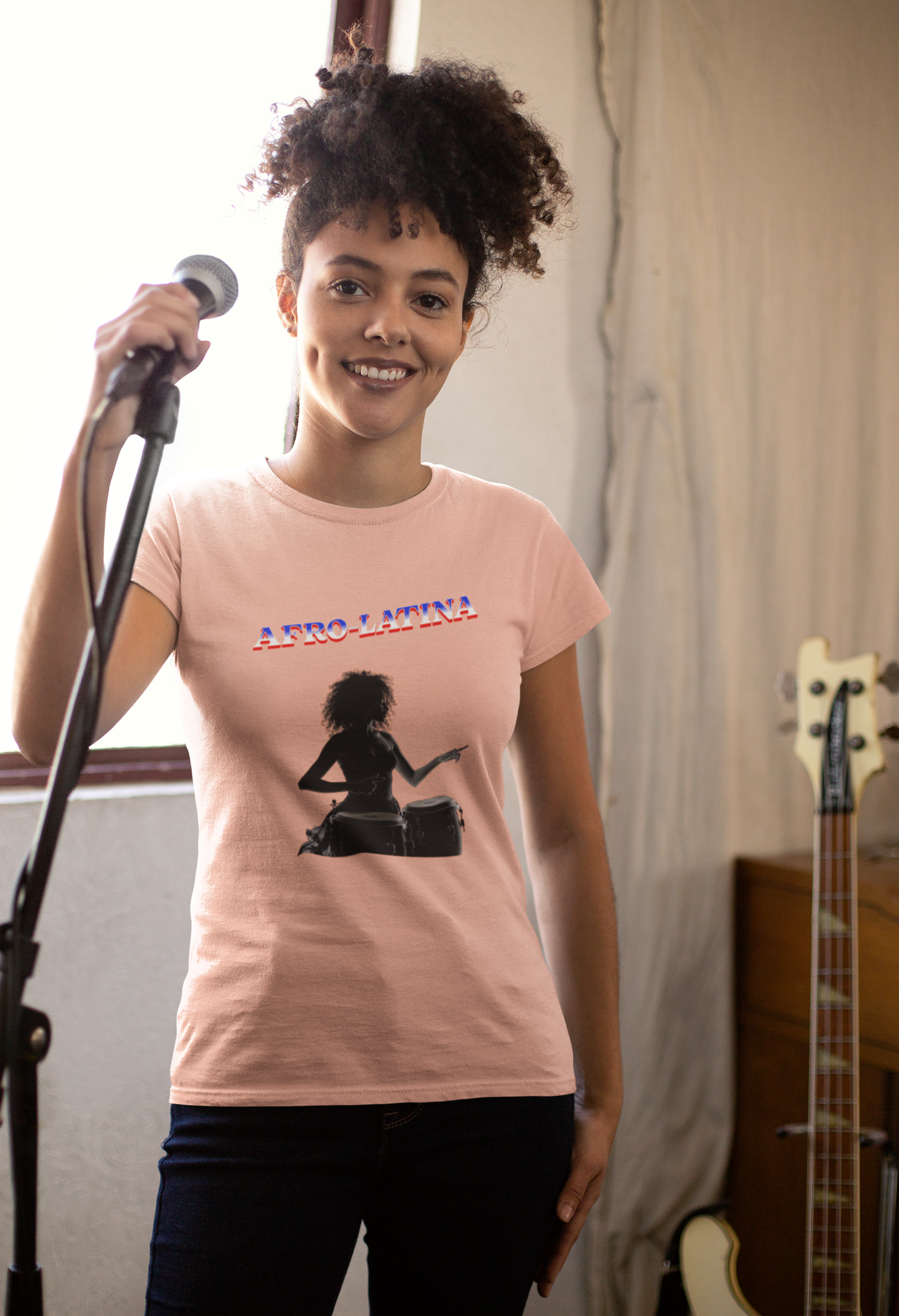 Afro-Latina Tee, Mixed Ancestry, Black And Brown and Proud.  Cultural Pride.