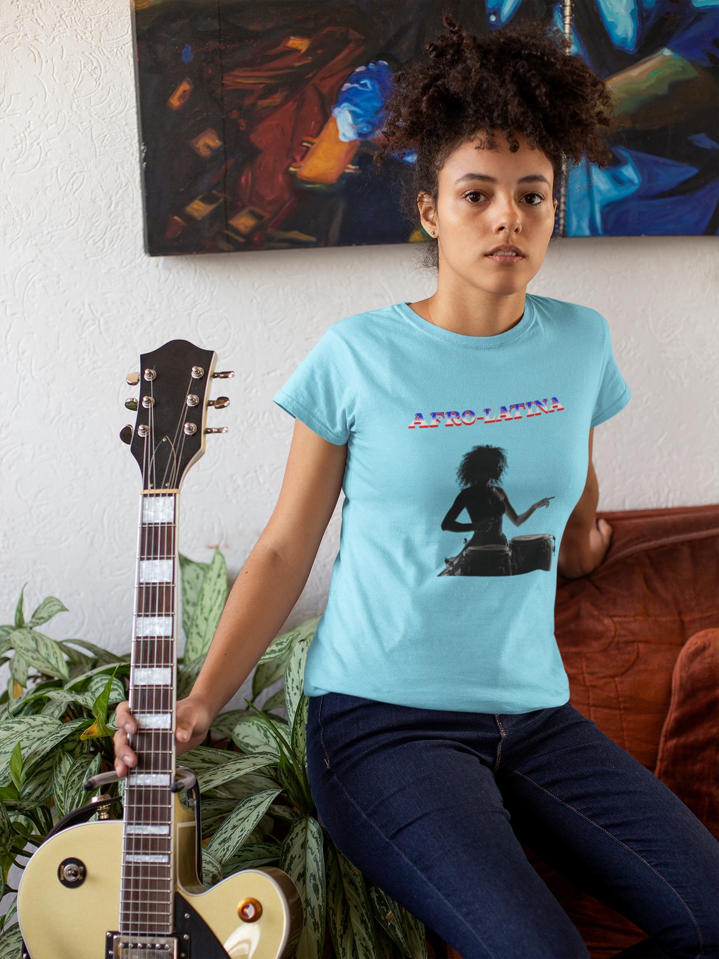 Afro-Latina Tee, Mixed Ancestry, Black And Brown and Proud.  Cultural Pride.
