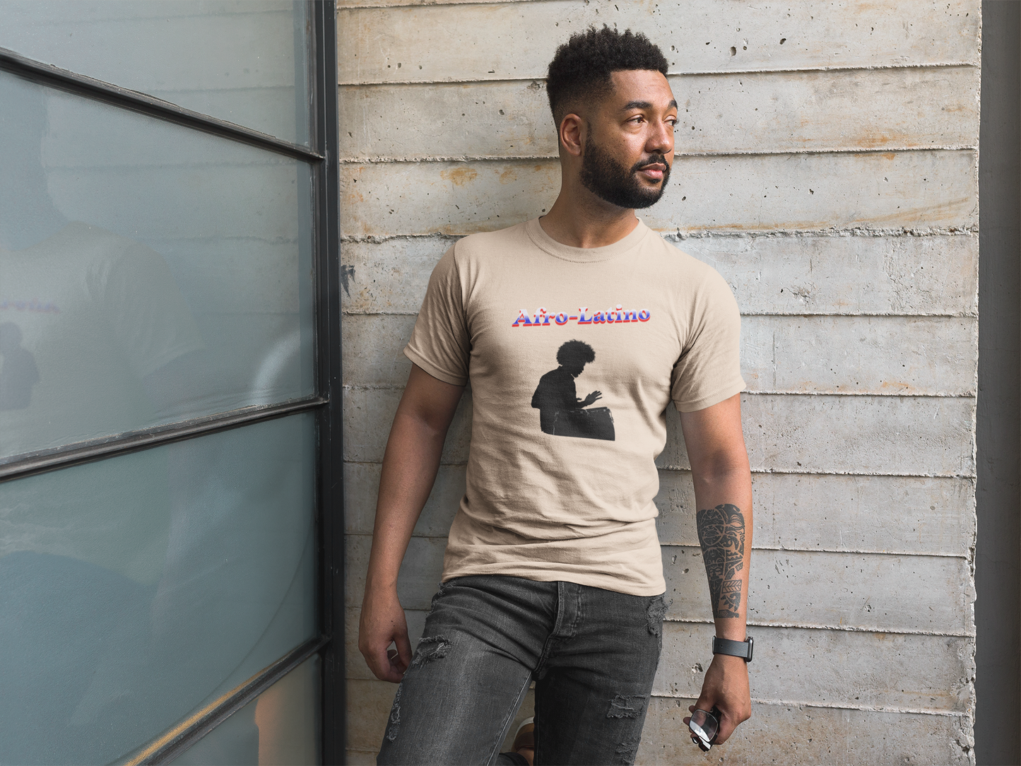 Afro-Latino Unisex Jersey Tee, Trendy Graphic Shirt, Inclusive Apparel, Gift for Hispanics, Everyday Casual Wear