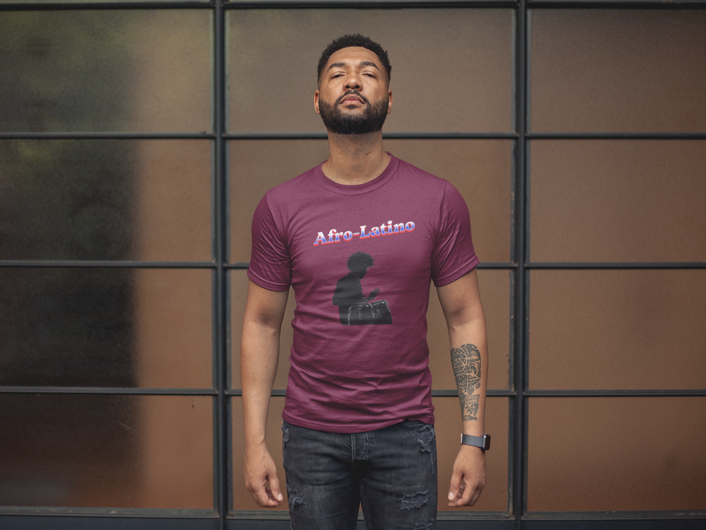 Afro-Latino Unisex Jersey Tee, Trendy Graphic Shirt, Inclusive Apparel, Gift for Hispanics, Everyday Casual Wear