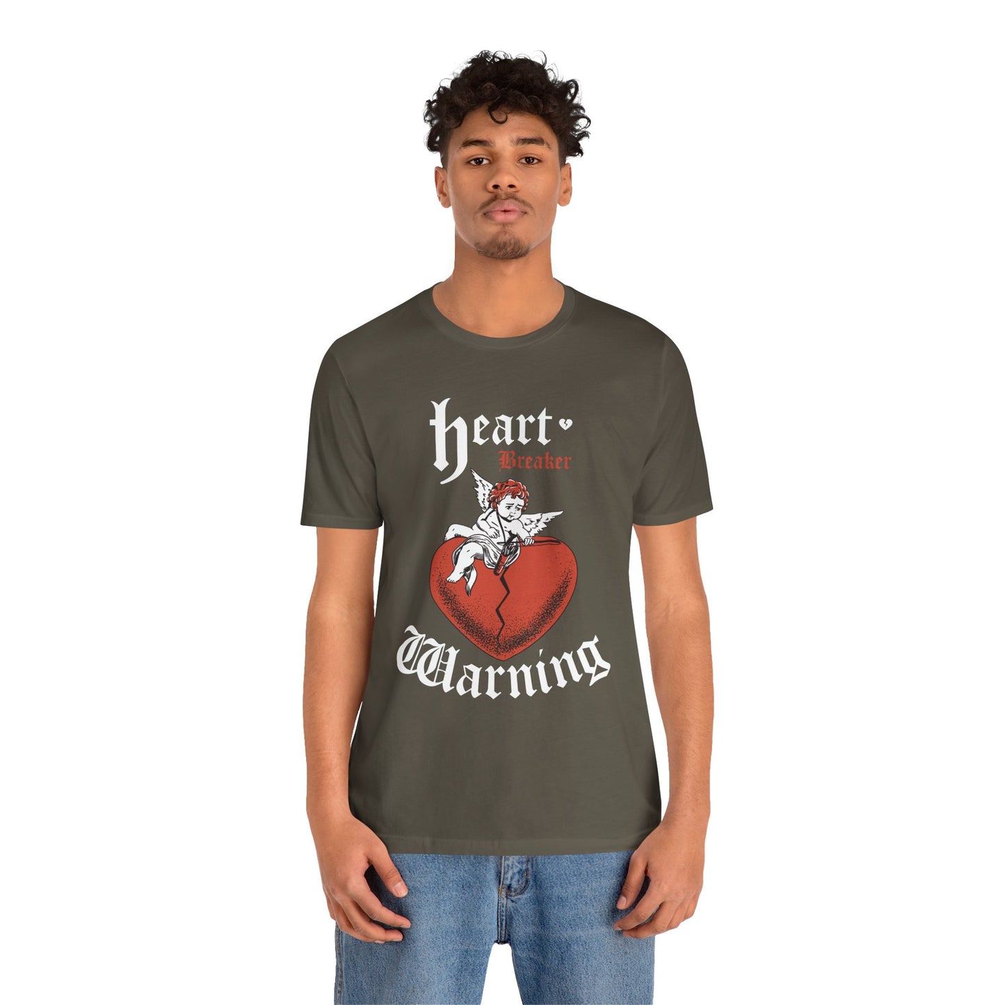Heartbreaker Spicy Warning Unisex Tee, Unisex Jersey Shirt, Funny Graphic T-Shirt, Novelty Top, Gift for Him or Her, Short Sleeve Clothing