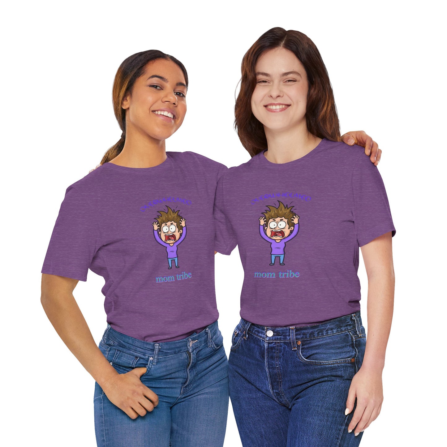 Mom Tribe Comedy Short Sleeve Tee - Perfect for Mother’s Day, Baby Showers, Mom Groups, Family Gatherings, Casual Outings