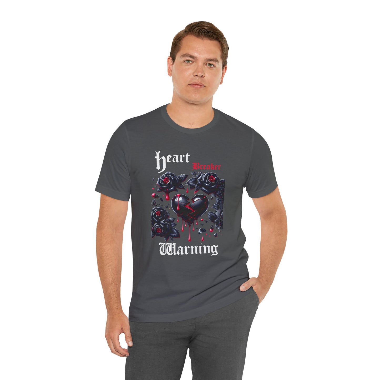 Heart Breaker Warning Unisex Tee, Graphic T-shirt, Provocative Shirt, Short Sleeve Top, Edgy Tees