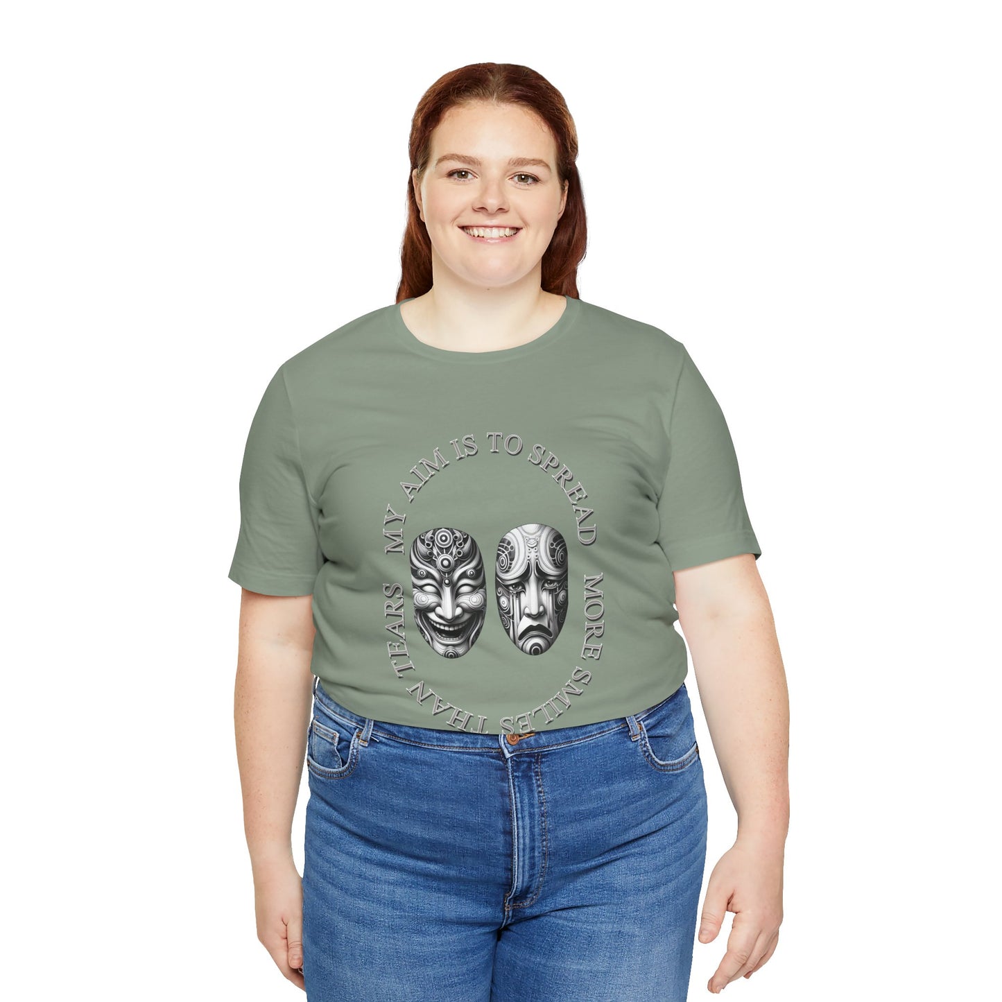 Smile Spreader T-Shirt, Positive Vibes Tee, Happiness Shirt, Inspirational Clothing, Motivational Apparel, Laugh Now Cry later