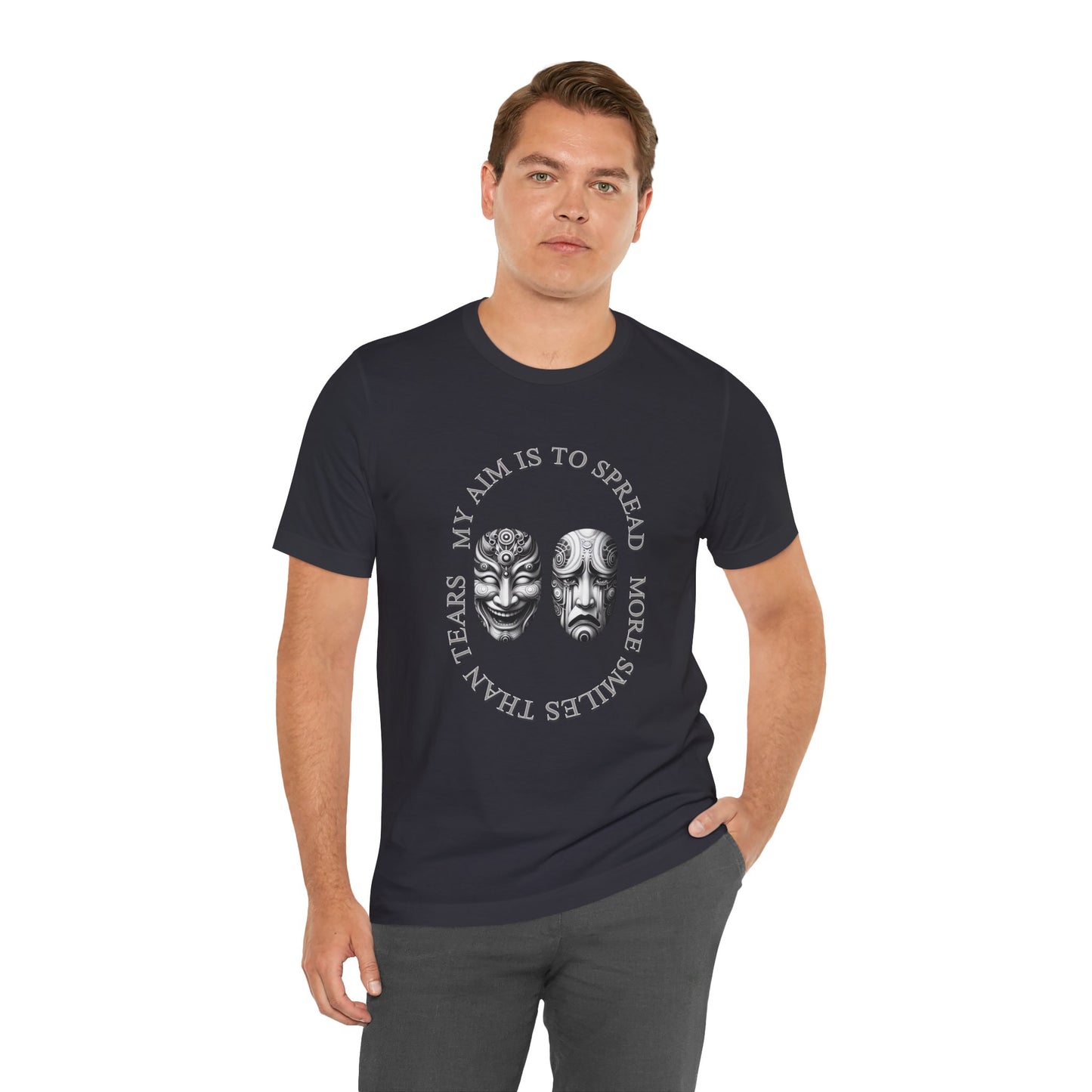 Smile Spreader T-Shirt, Positive Vibes Tee, Happiness Shirt, Inspirational Clothing, Motivational Apparel, Laugh Now Cry later