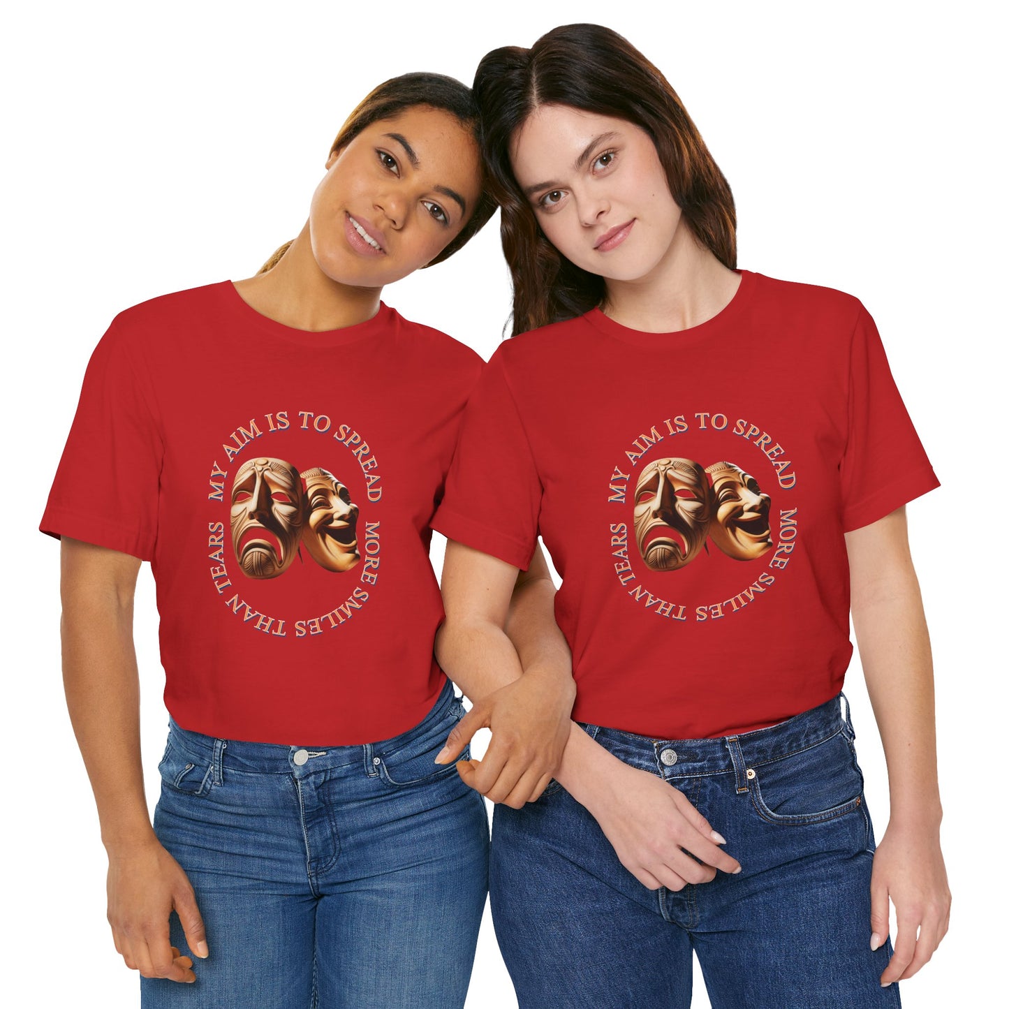 Comedy & Tragedy Unisex Tee, Laugh Now Cry Later Shirt, Drama Masks T-Shirt, Theater Lover Gift, Quote Graphic Tee