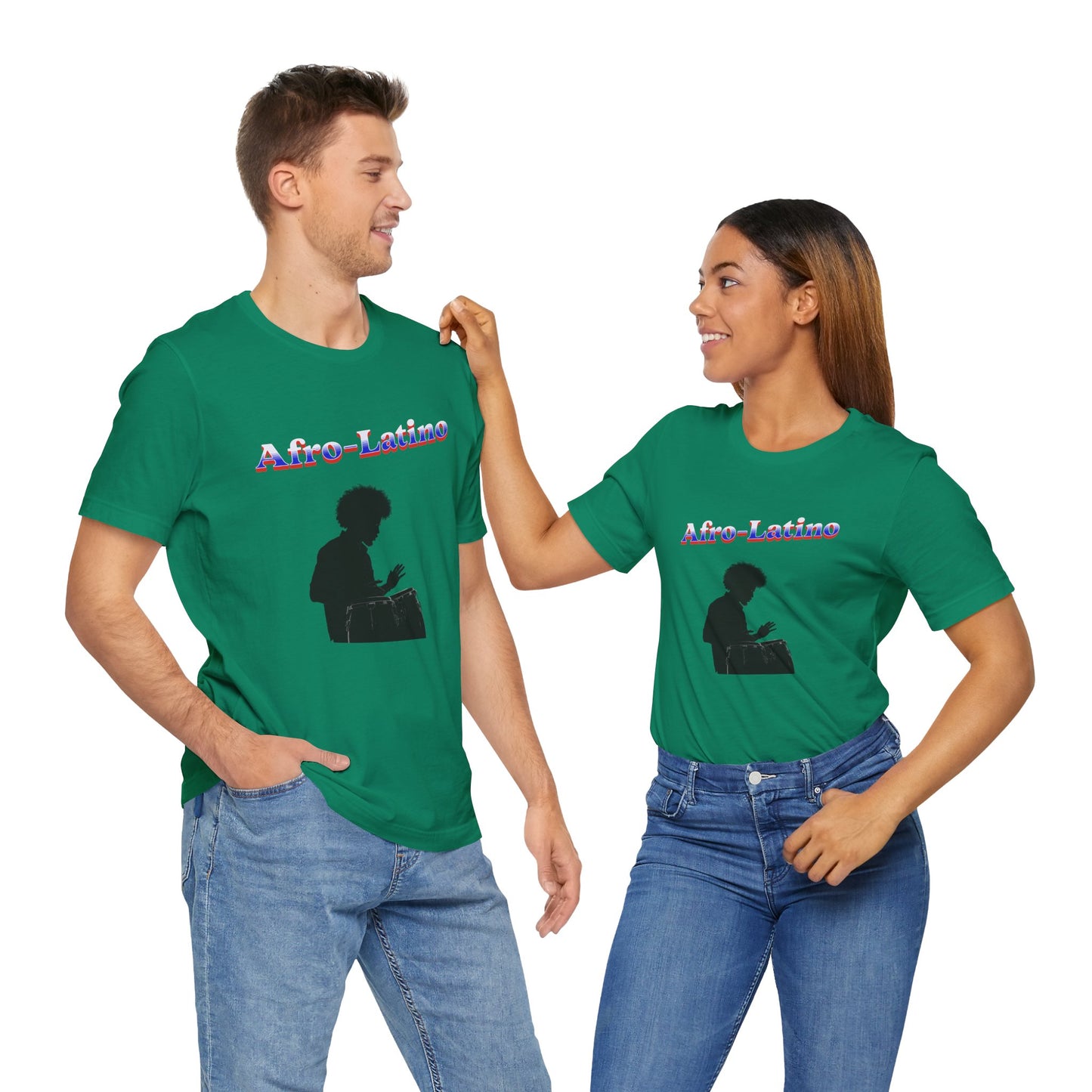 Afro-Latino Unisex Jersey Tee, Trendy Graphic Shirt, Inclusive Apparel, Gift for Hispanics, Everyday Casual Wear