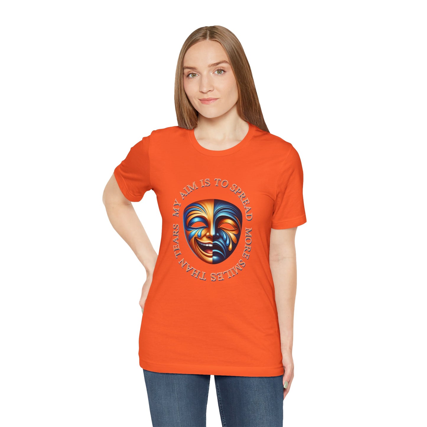 Smile Now, Cry Later Unisex Tee, Laugh Love Quote Shirt, Happy Sad Graphic Tshirt, Emotional Balance Top, Positive Negativity Apparel