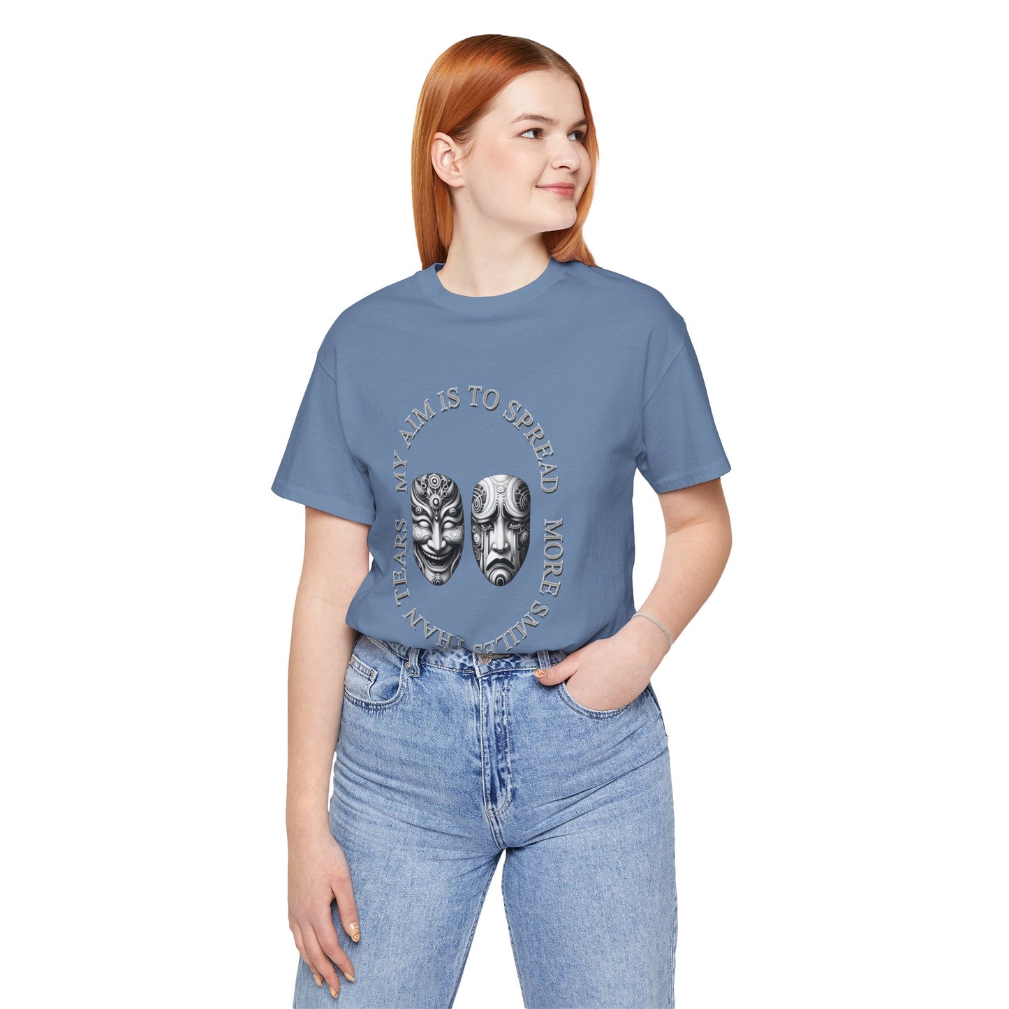 Smile Spreader T-Shirt, Positive Vibes Tee, Happiness Shirt, Inspirational Clothing, Motivational Apparel, Laugh Now Cry later