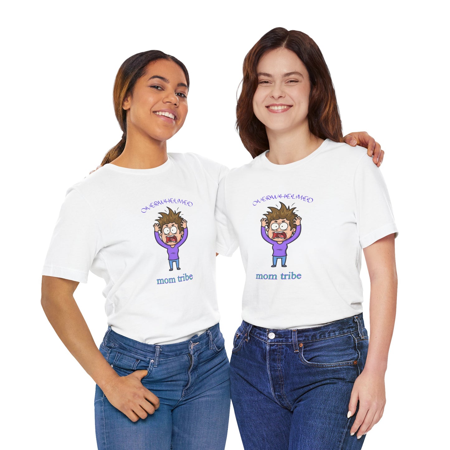 Mom Tribe Comedy Short Sleeve Tee - Perfect for Mother’s Day, Baby Showers, Mom Groups, Family Gatherings, Casual Outings