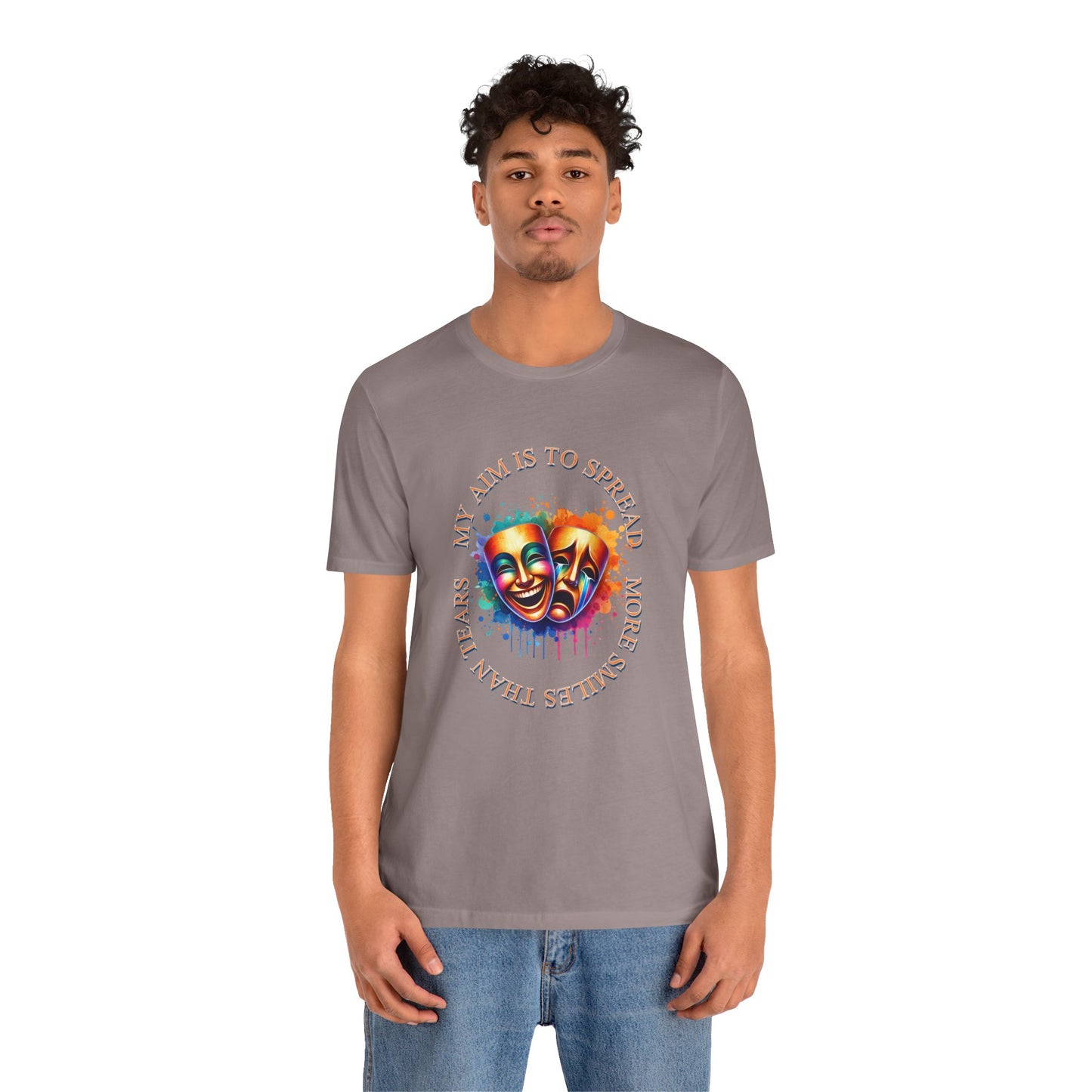 Smile Spreader T-Shirt, Happy Vibes Tee, Positive Energy Shirt, Unisex Graphic Tee, Inspirational Quote Top, Laugh Now, Cry Later