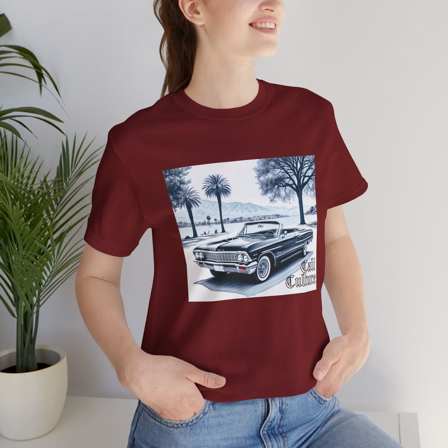 Vintage Car Art Tee, Unisex Jersey Shirt for Car Lovers, Retro Style Gift, Classic Car Apparel, Cool Summer Wear, Lowrider Love Tee