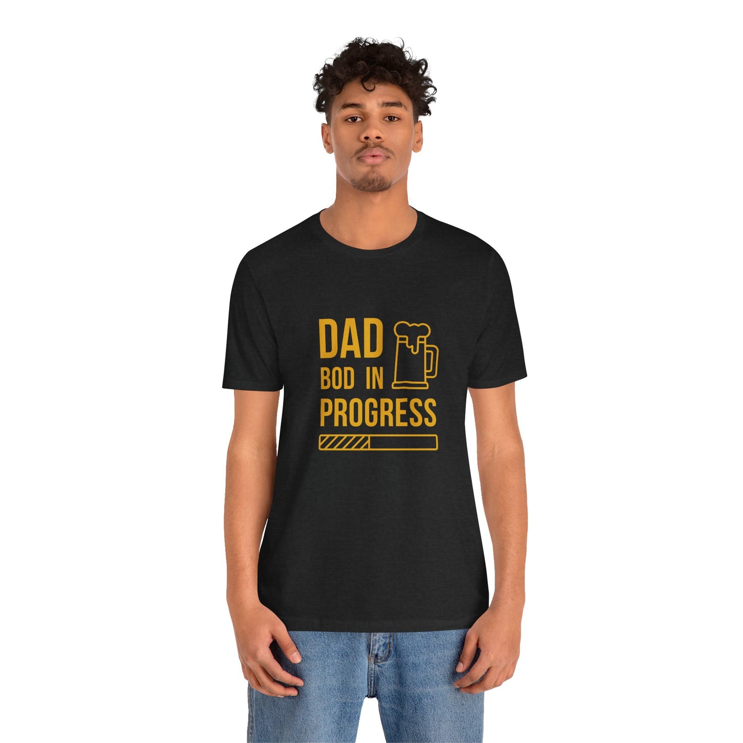 Funny Dad Bod in Progress T-Shirt, Beer Lover Tee, Father's Day Gift, Humorous Graphic Shirt, Men's Casual Top