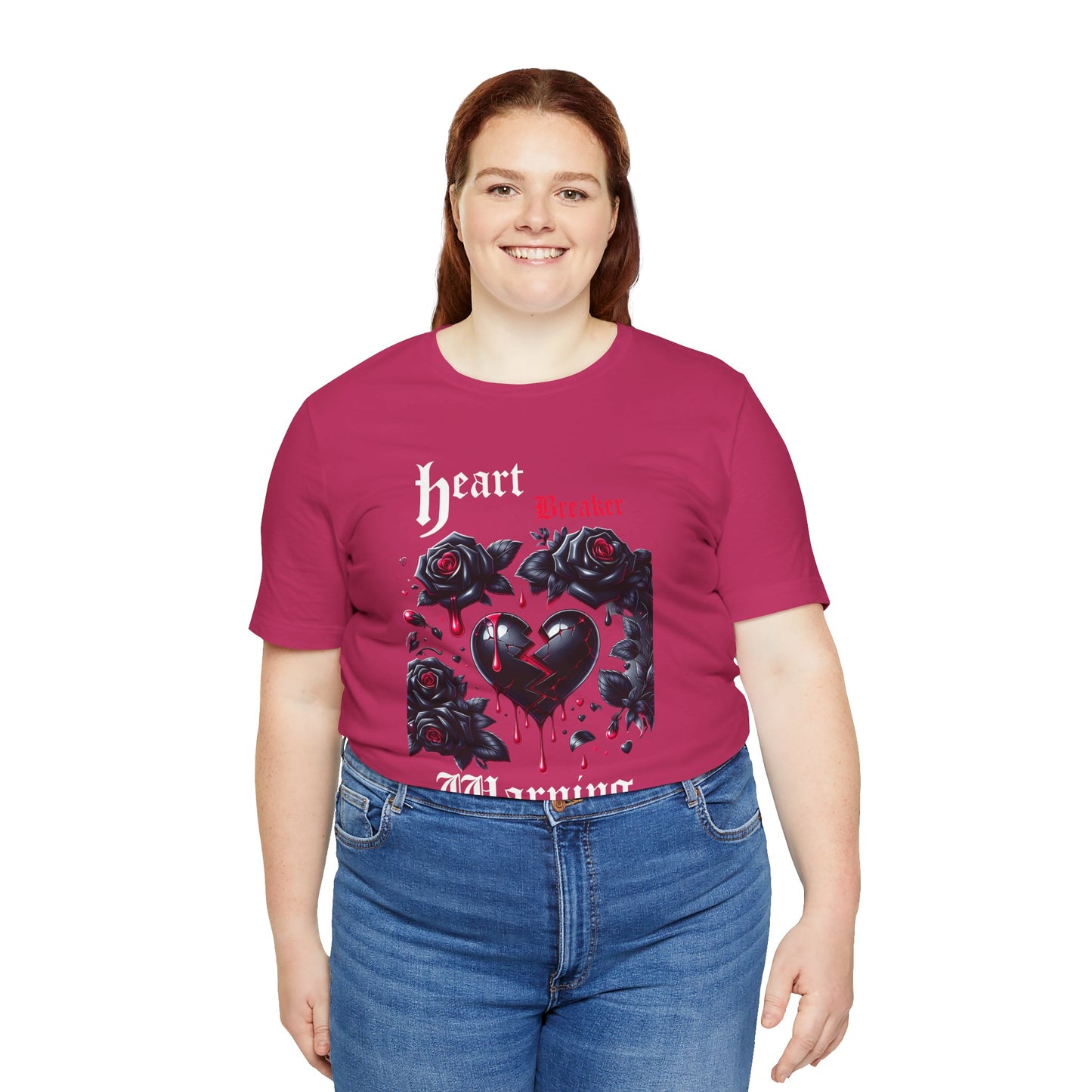 Heart Breaker Warning Unisex Tee, Graphic T-shirt, Provocative Shirt, Short Sleeve Top, Edgy Tees