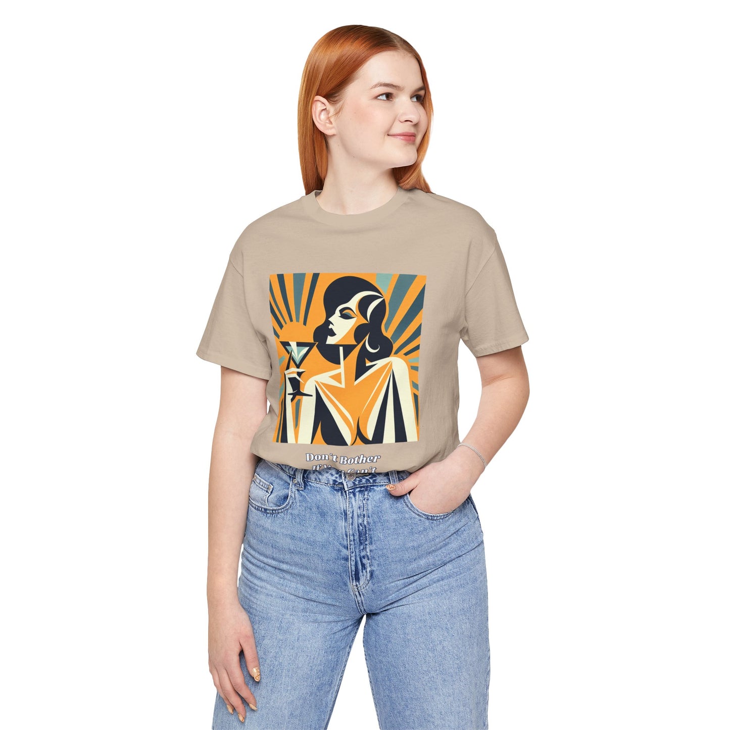 If You Can't Afford It Don't Bother Chic Cocktail Tee - Retro Style Short Sleeve Shirt, Perfect for Parties, Gifts, and Fashion Lovers