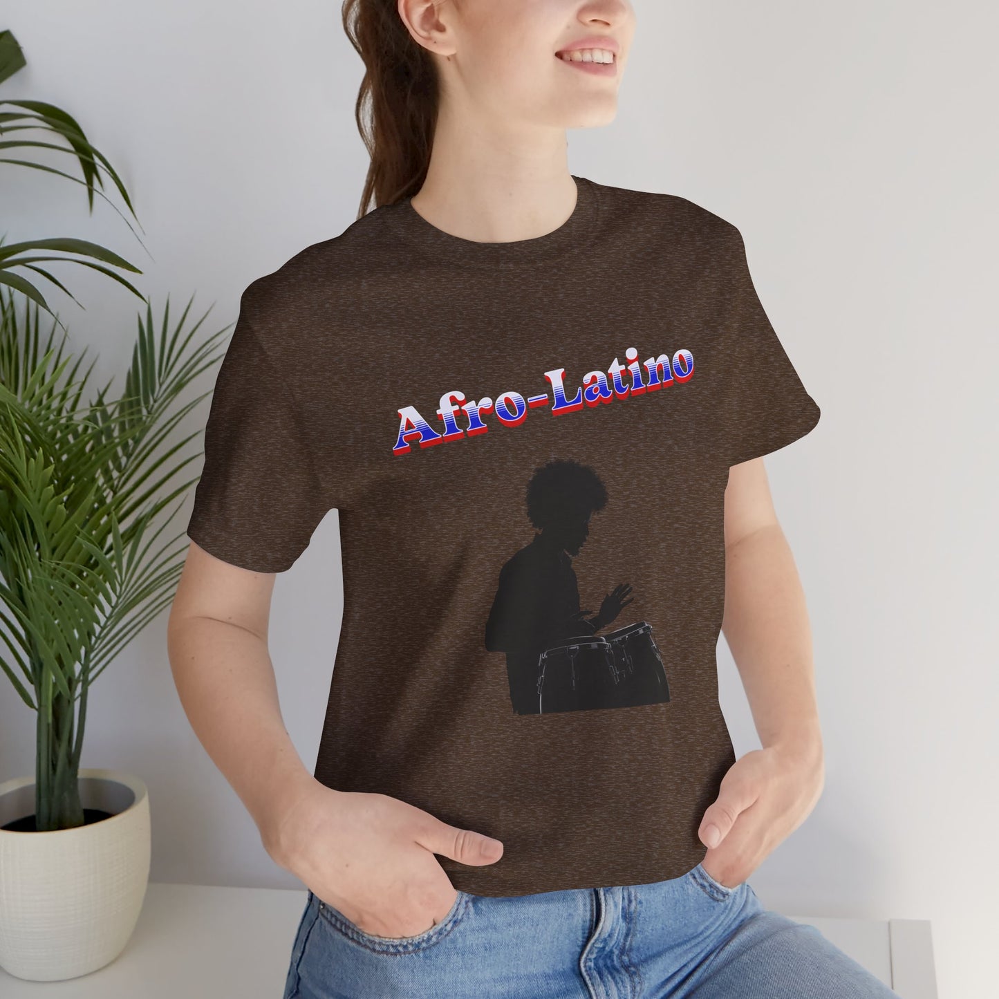 Afro-Latino Unisex Jersey Tee, Trendy Graphic Shirt, Inclusive Apparel, Gift for Hispanics, Everyday Casual Wear