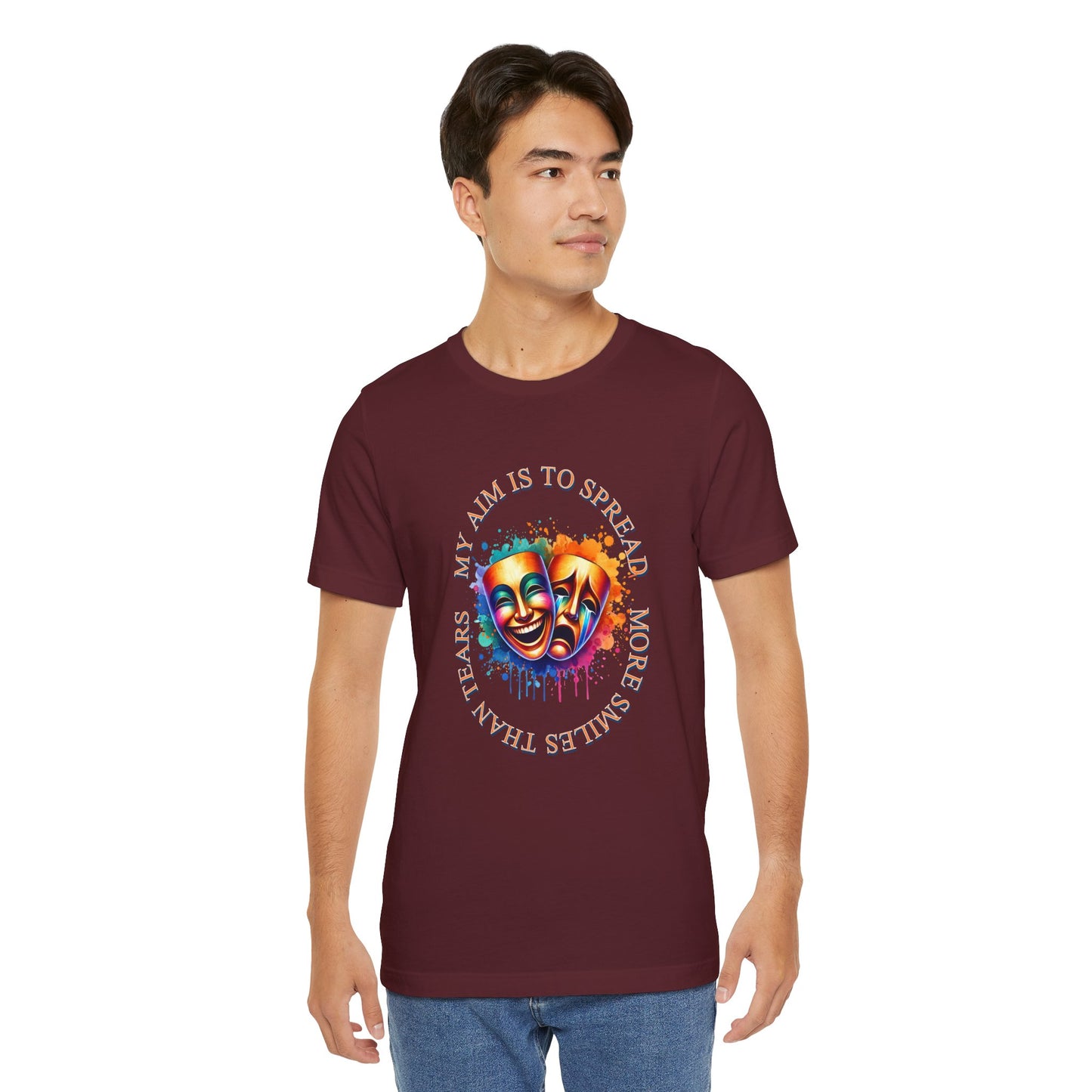 Smile Spreader T-Shirt, Happy Vibes Tee, Positive Energy Shirt, Unisex Graphic Tee, Inspirational Quote Top, Laugh Now, Cry Later