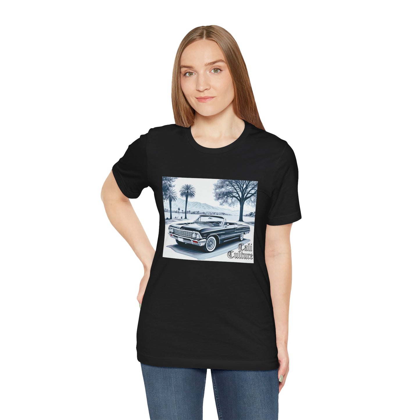 Vintage Car Art Tee, Unisex Jersey Shirt for Car Lovers, Retro Style Gift, Classic Car Apparel, Cool Summer Wear, Lowrider Love Tee