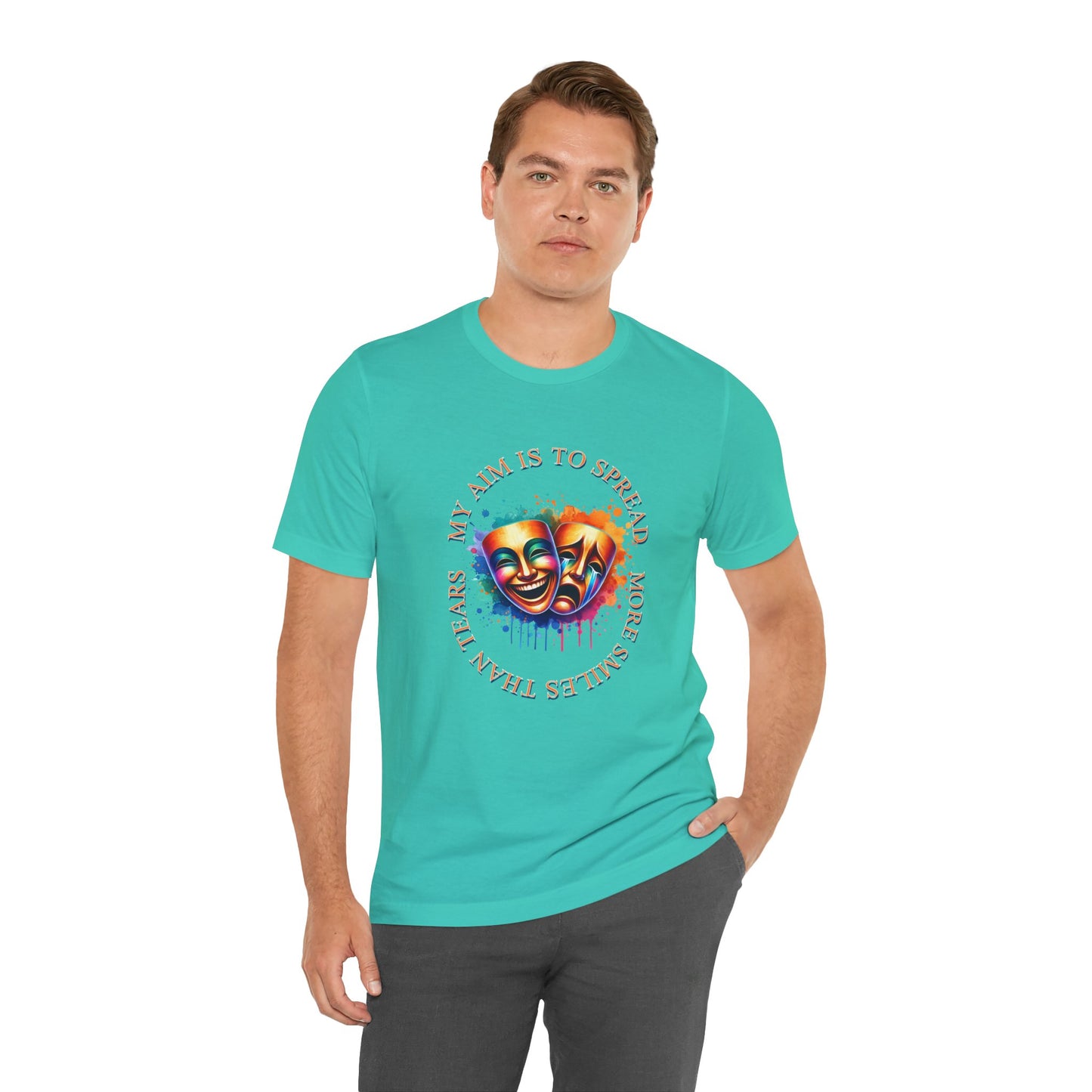 Smile Spreader T-Shirt, Happy Vibes Tee, Positive Energy Shirt, Unisex Graphic Tee, Inspirational Quote Top, Laugh Now, Cry Later