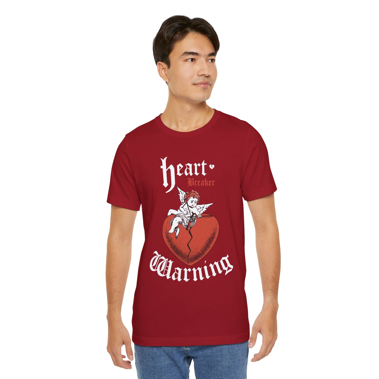 Heartbreaker Spicy Warning Unisex Tee, Unisex Jersey Shirt, Funny Graphic T-Shirt, Novelty Top, Gift for Him or Her, Short Sleeve Clothing