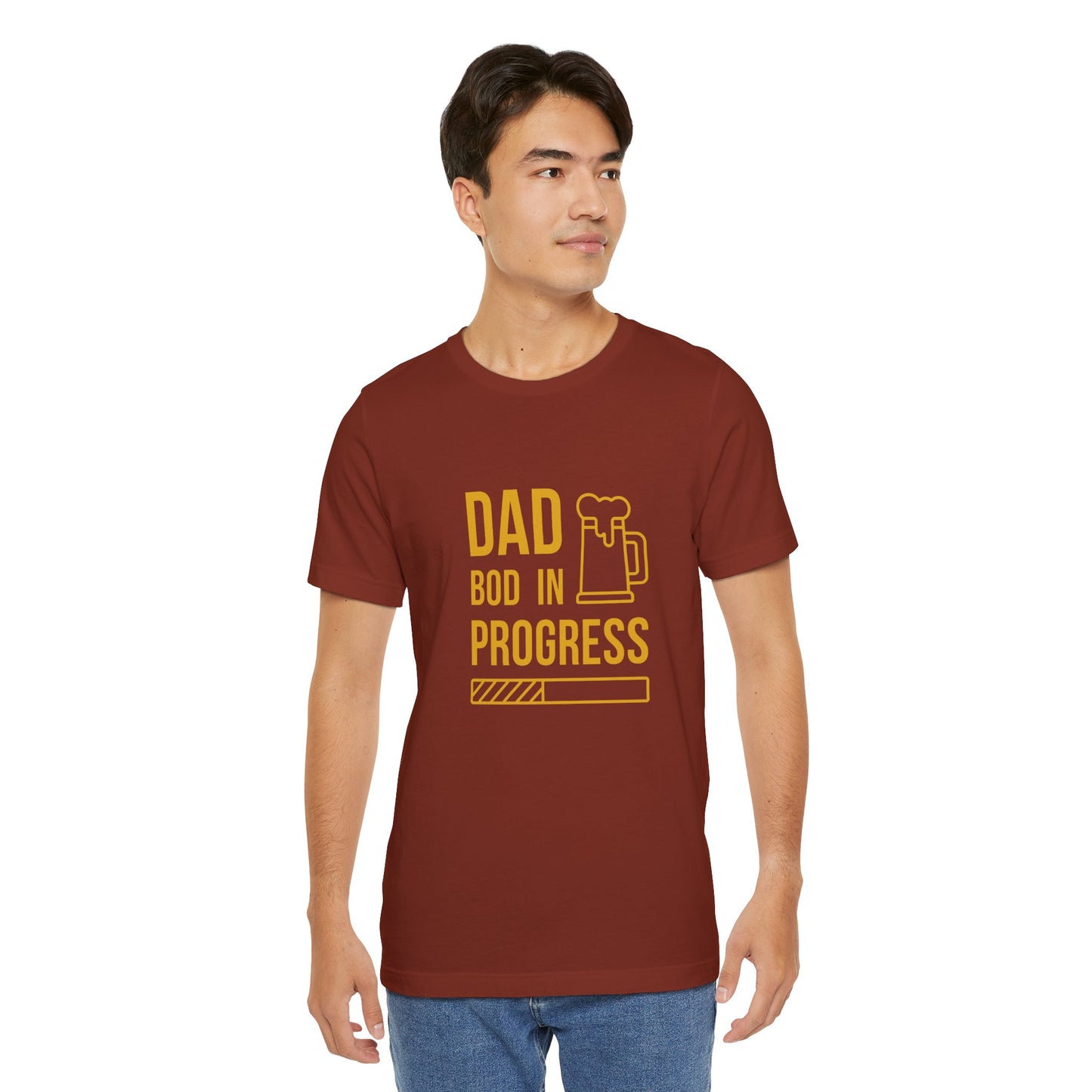 Funny Dad Bod in Progress T-Shirt, Beer Lover Tee, Father's Day Gift, Humorous Graphic Shirt, Men's Casual Top