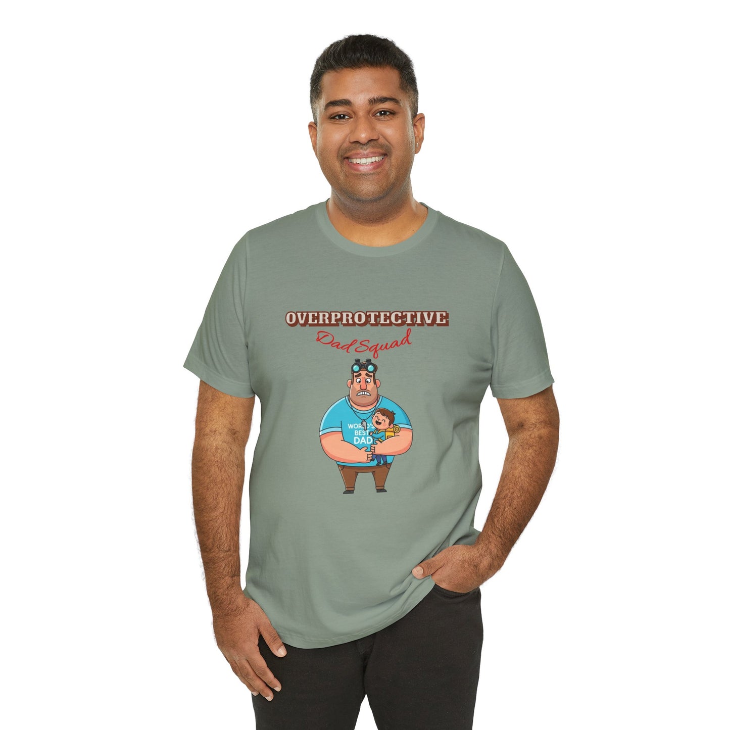 Funny Dad T-Shirt - Unisex Jersey Tee for Father's Day, Dad Humor Shirt, Gift for Dad, Dad Squad Tee, Protective Dad Shirt