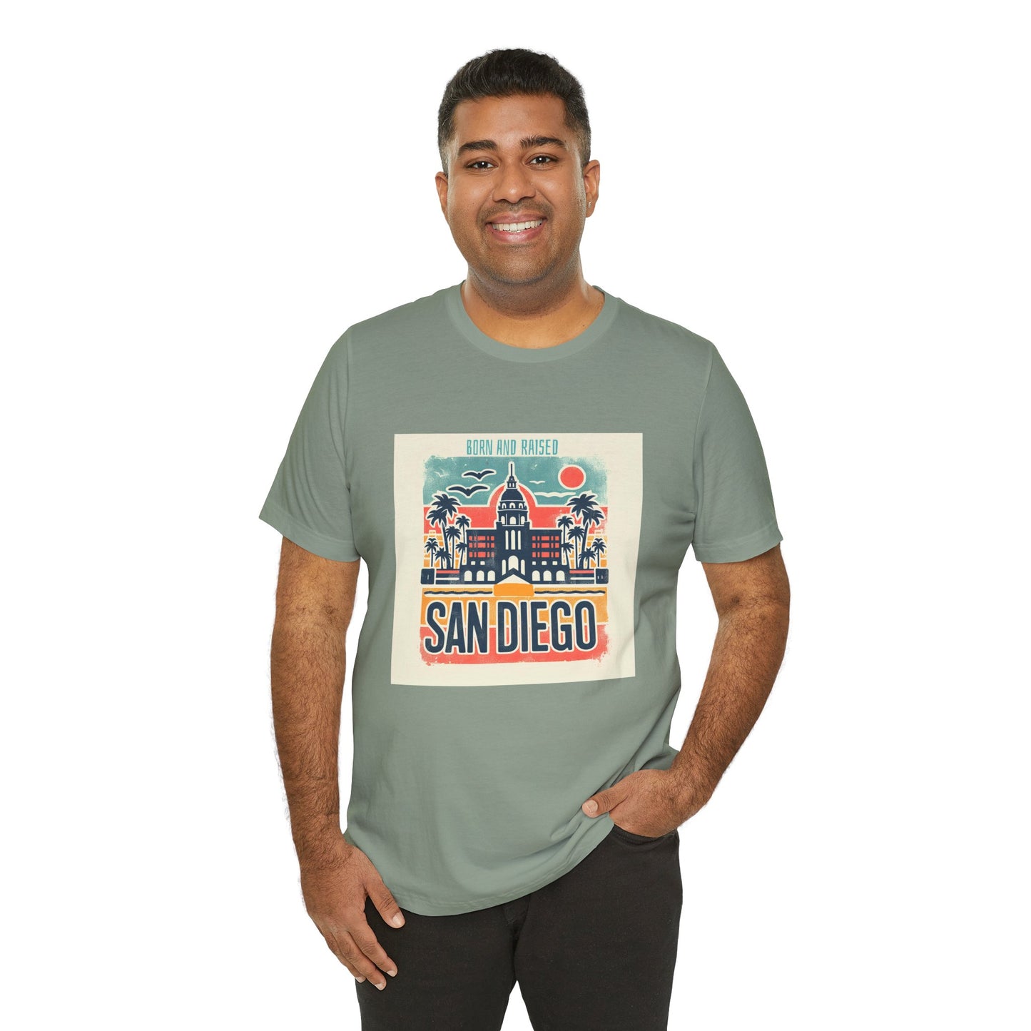 San Diego Native Unisex Tee, Born and Raised California Shirt, Short Sleeve T-Shirt, Souvenir Gift, Beach Lover Top