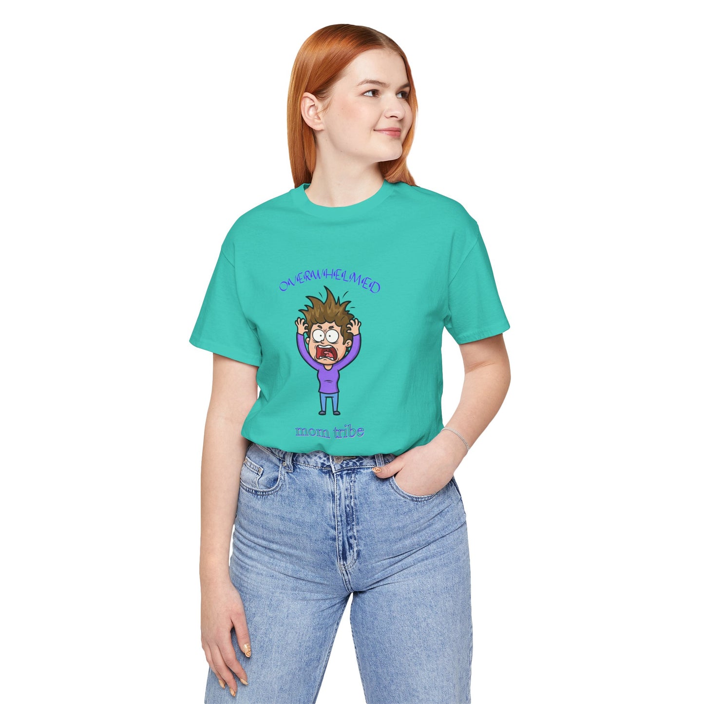 Mom Tribe Comedy Short Sleeve Tee - Perfect for Mother’s Day, Baby Showers, Mom Groups, Family Gatherings, Casual Outings