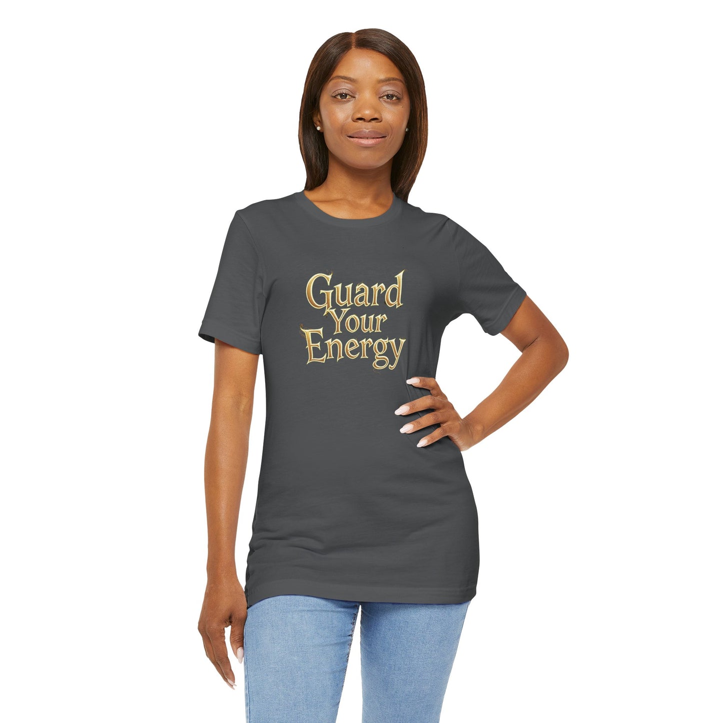 Guard Your Energy Unisex Tee - Positive Vibes Shirt, Casual Wear, Self-Care Gift, Inspirational Clothes, Everyday Comfort Tee