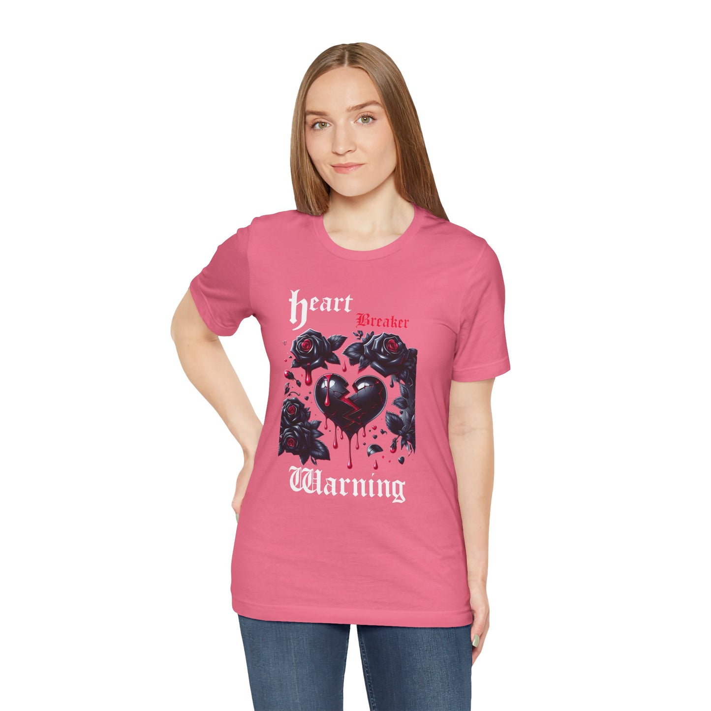 Heart Breaker Warning Unisex Tee, Graphic T-shirt, Provocative Shirt, Short Sleeve Top, Edgy Tees