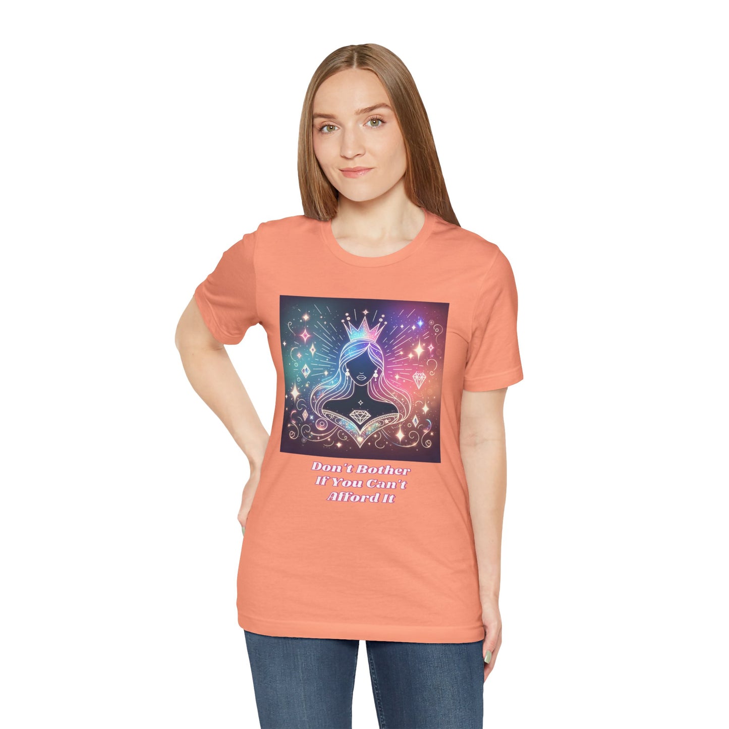 Whimsical Graphic Tee: Express Your Inner Princess, Short Sleeve, Fun Fashion, Gift for Her, Celebration Shirt