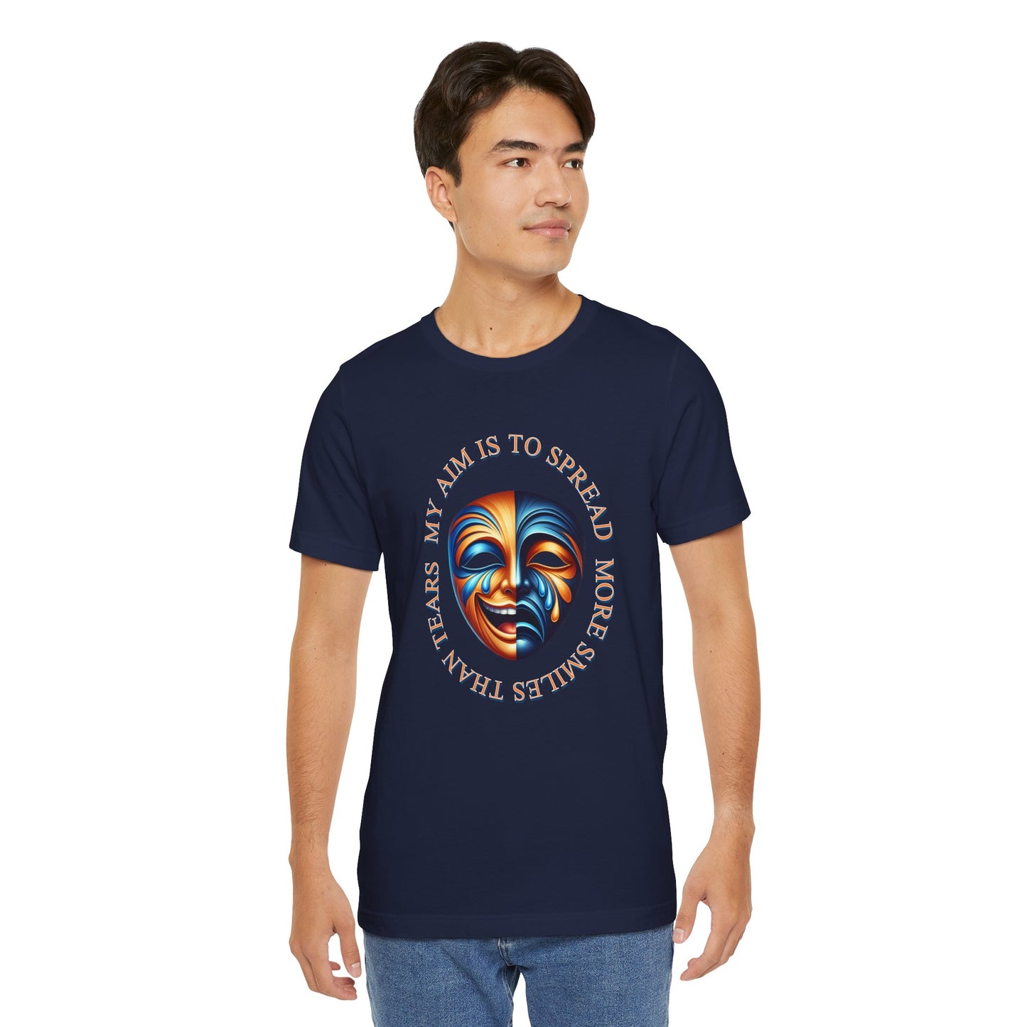 Smile Now, Cry Later Unisex Tee, Laugh Love Quote Shirt, Happy Sad Graphic Tshirt, Emotional Balance Top, Positive Negativity Apparel