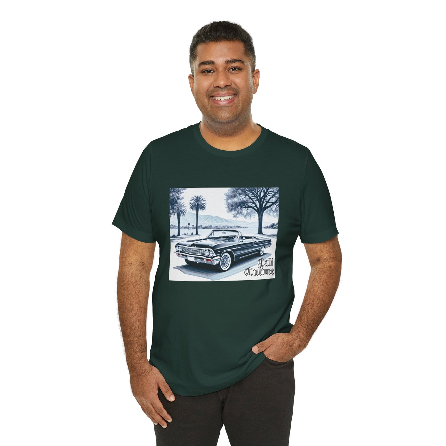 Vintage Car Art Tee, Unisex Jersey Shirt for Car Lovers, Retro Style Gift, Classic Car Apparel, Cool Summer Wear, Lowrider Love Tee